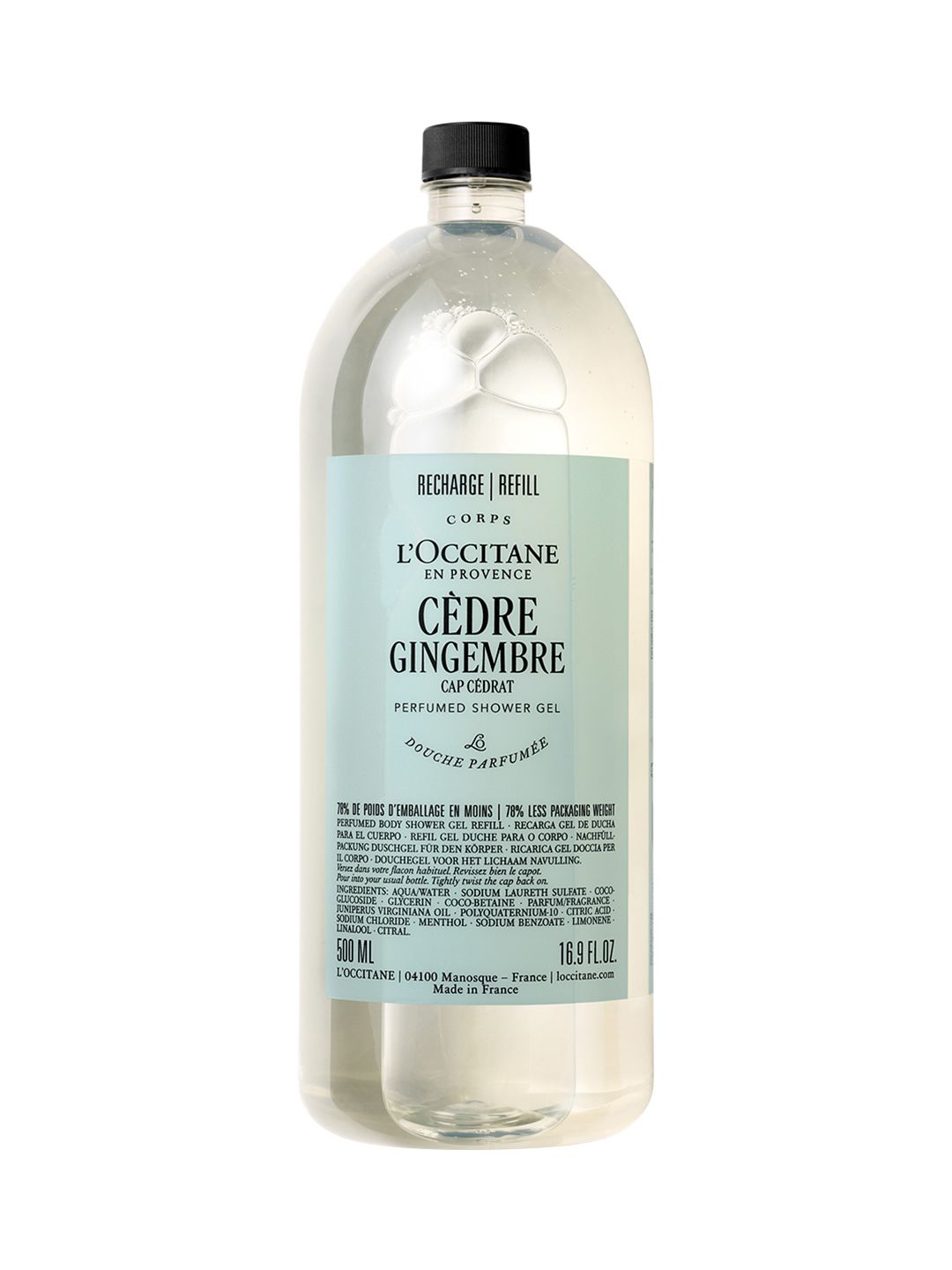 LOccitane en Provence Cedre Gingembre Cap Cedrat Perfumed Shower Gel Refill -500 ml-image-2