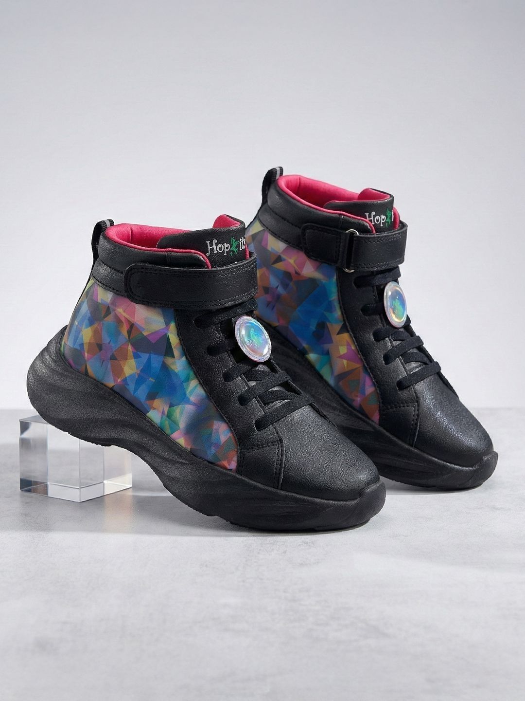 Hopits Girls Colourblocked PU High-Top Sneakers-picture-18