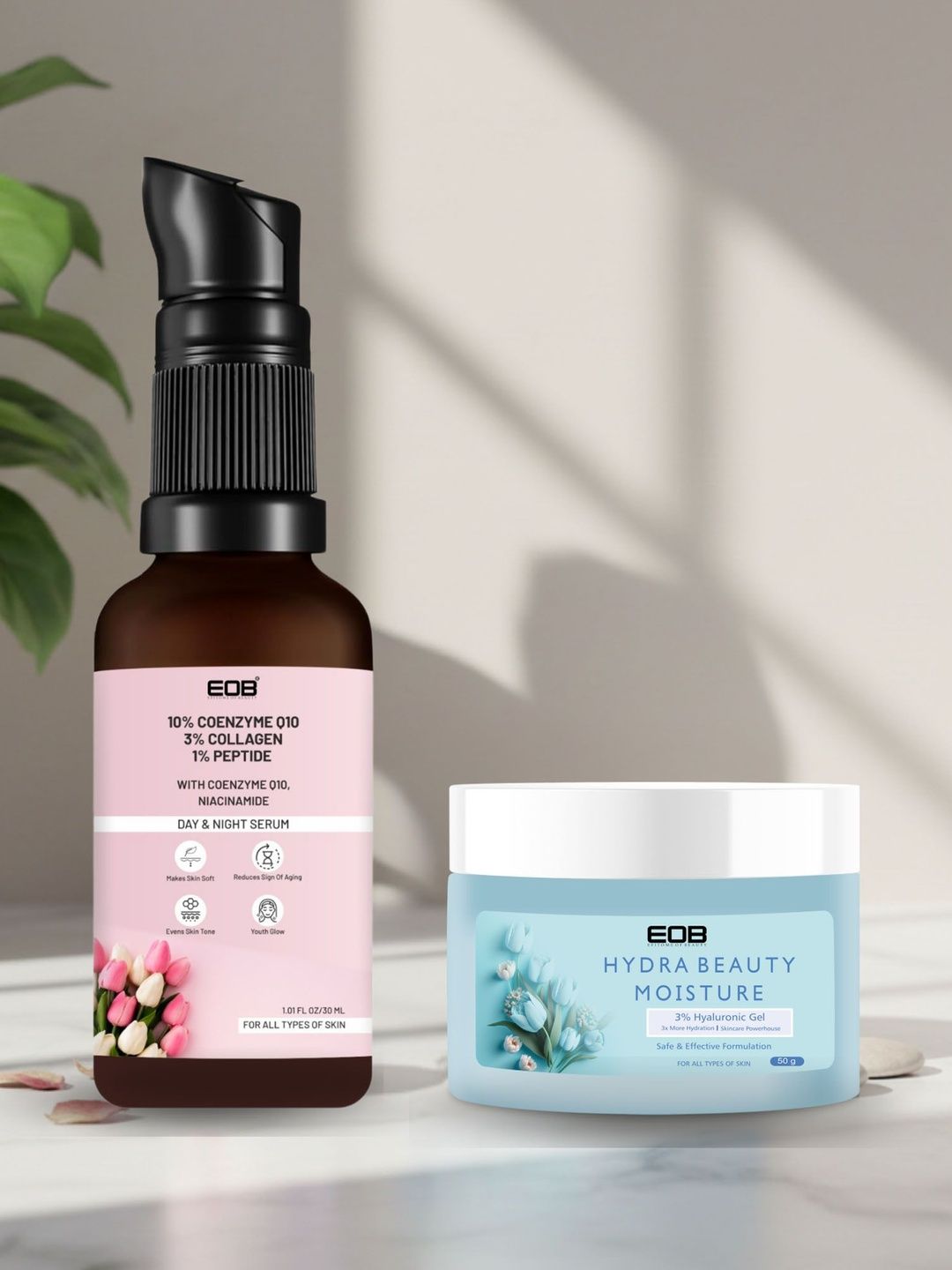 EOB Set Of Coenzyme Q10 Face Serum - 30 ml & Hydra Beauty Moisturizer Gel - 50 g-image-40