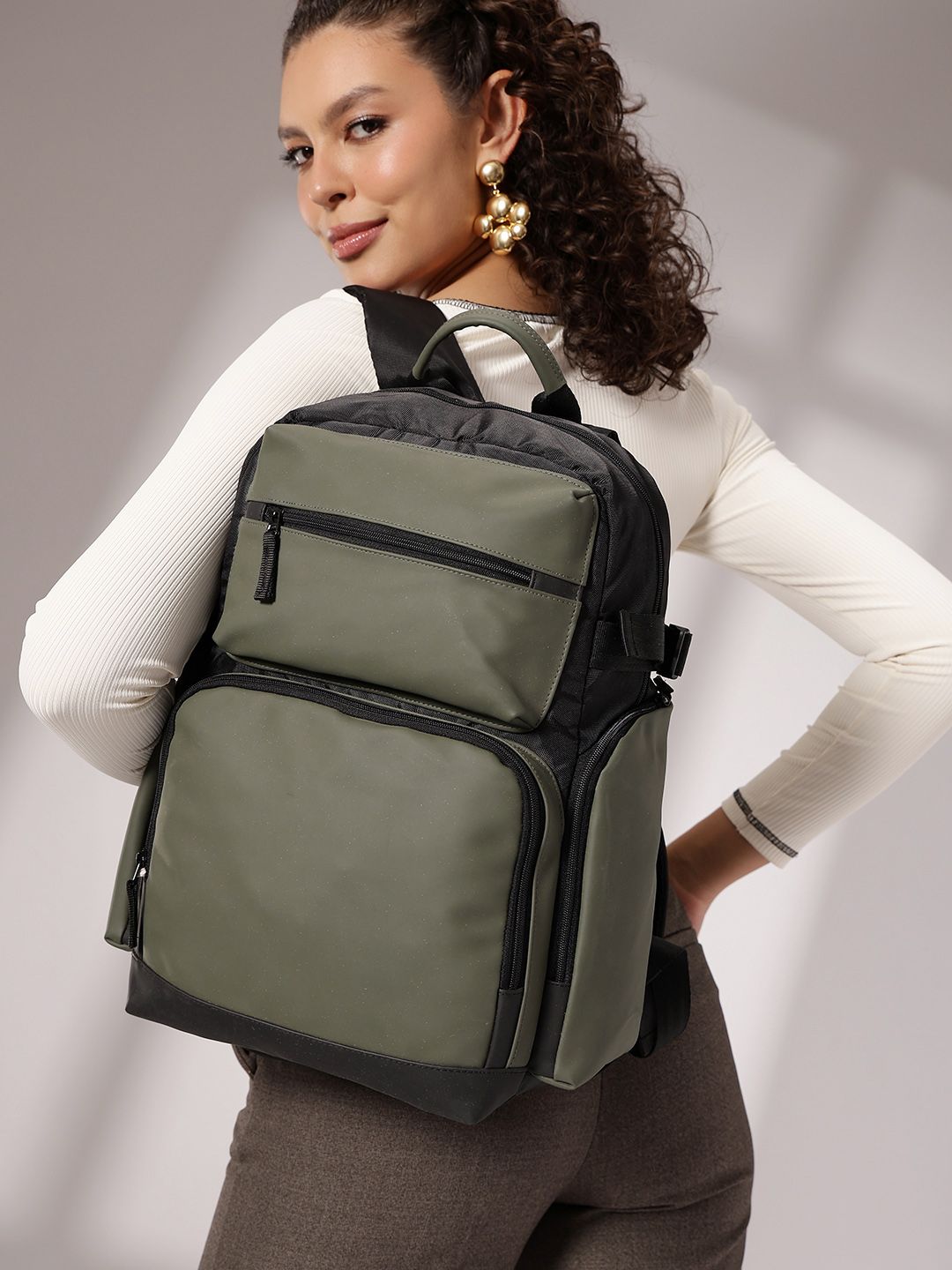 Mast & Harbour Women Colourblocked Backpack-image-25