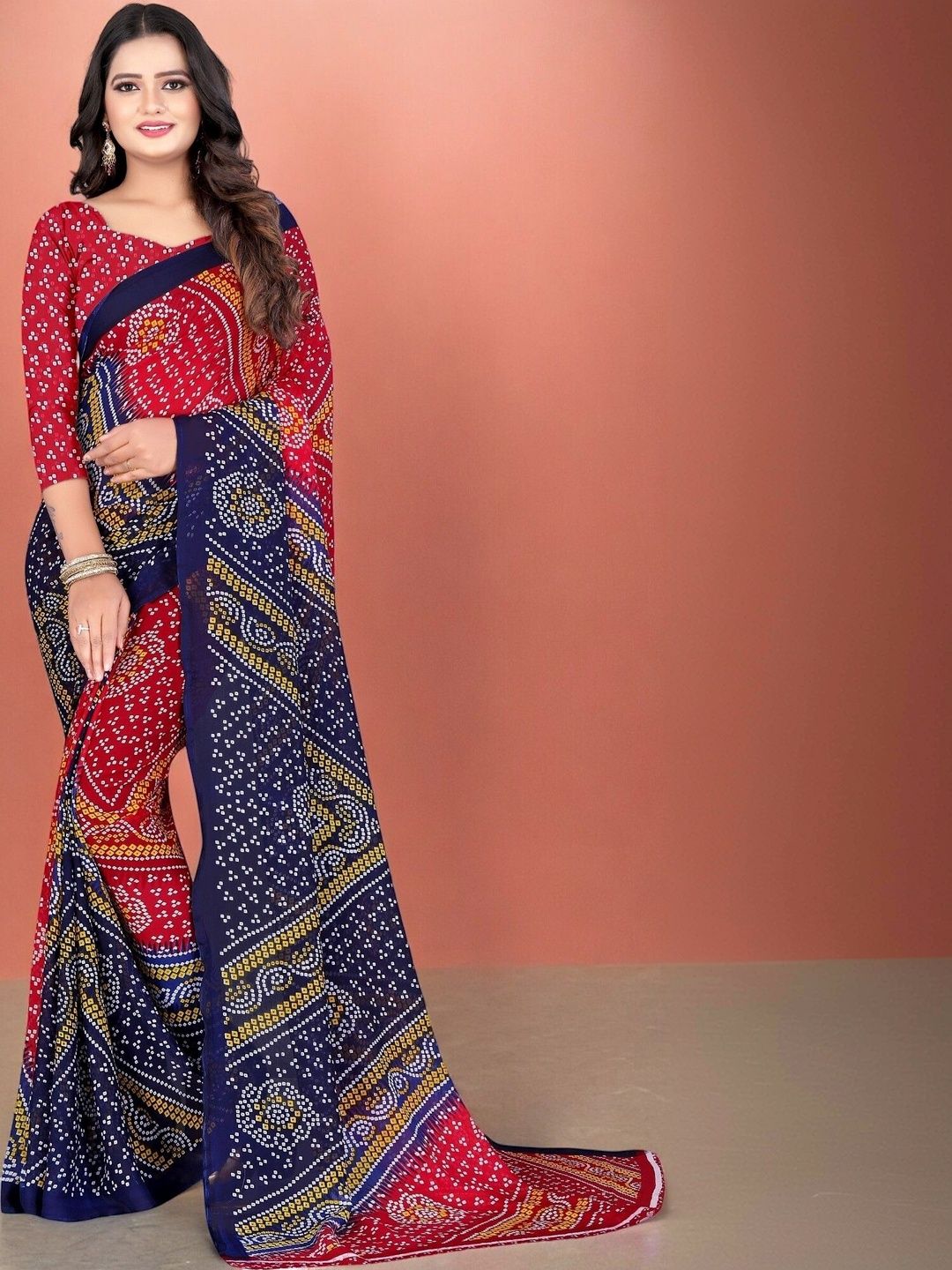 SZN Bandhani Poly Georgette Saree-picture-29