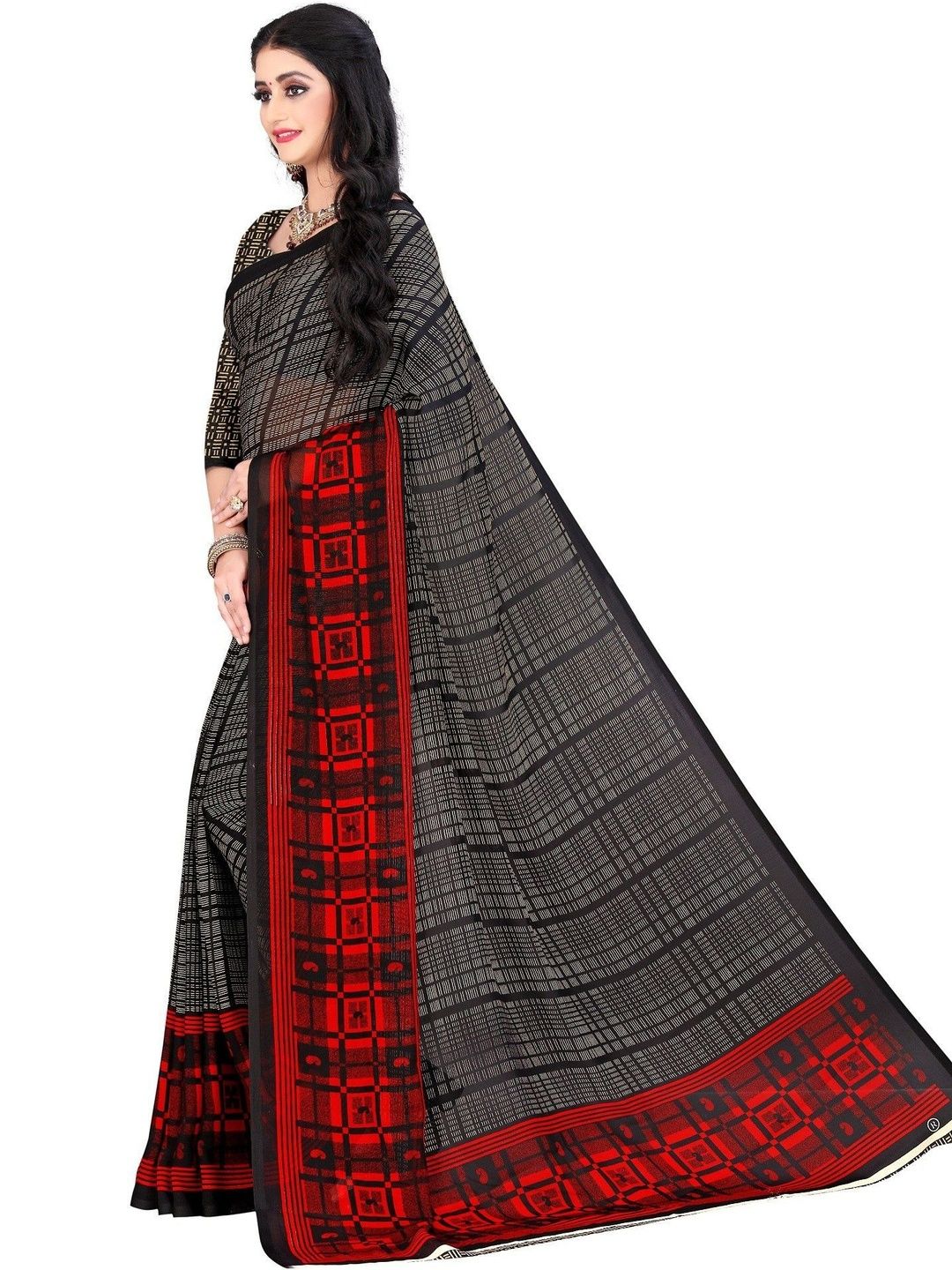 SZN Poly Georgette Saree-picture-26
