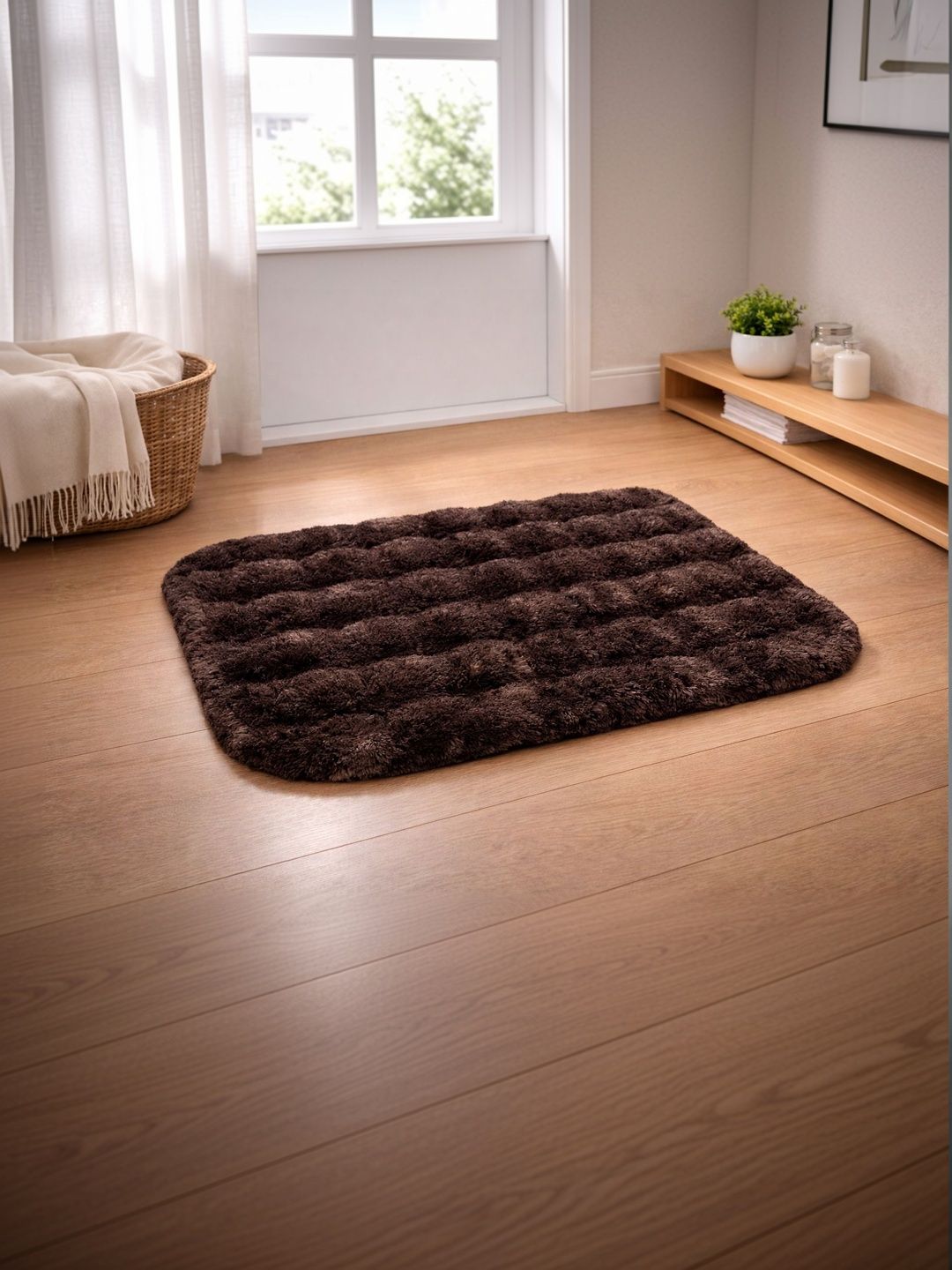 GEET CREATIONS Brown Self-Designed Anti-Skid Doormat-image-38