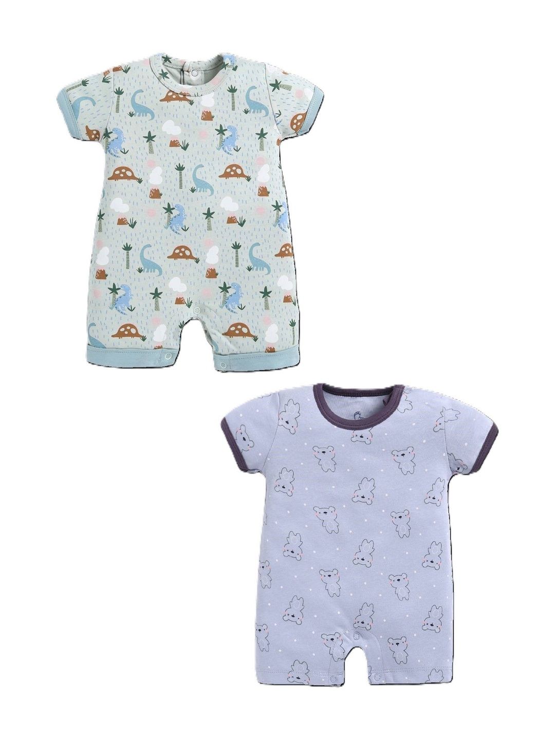 BABY GO Infant Boys Pack of 2 Printed Rompers-picture-41