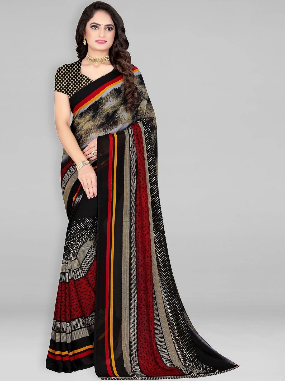 SZN Poly Georgette Saree-picture-18