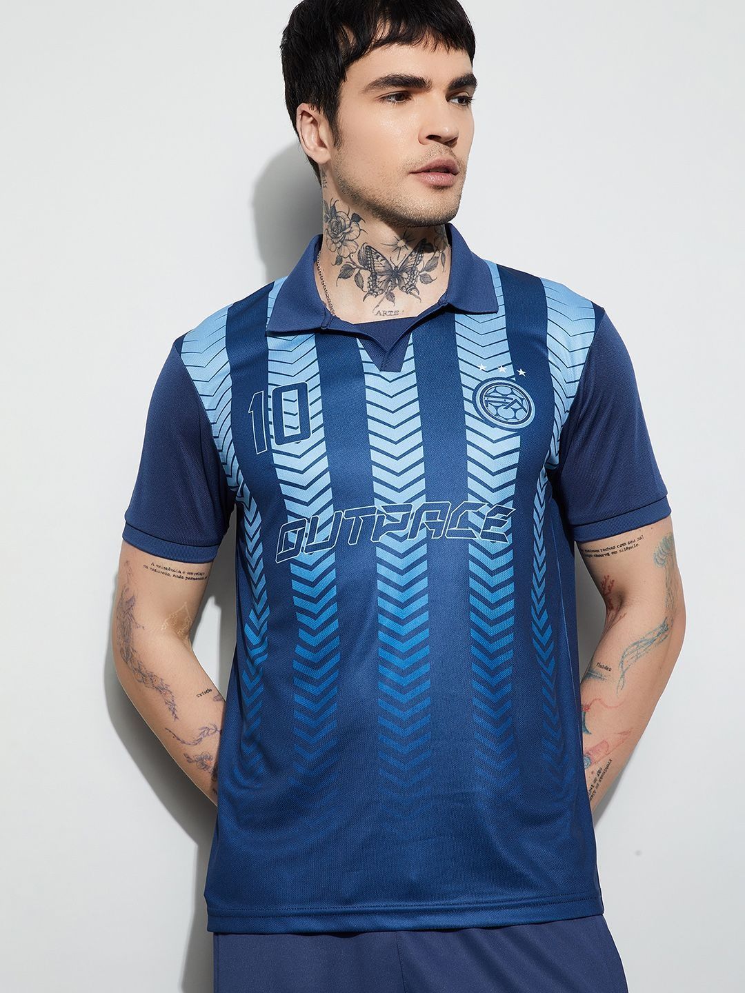 Fame Forever by Lifestyle Men Printed Polo Collar T-shirt-picture-12
