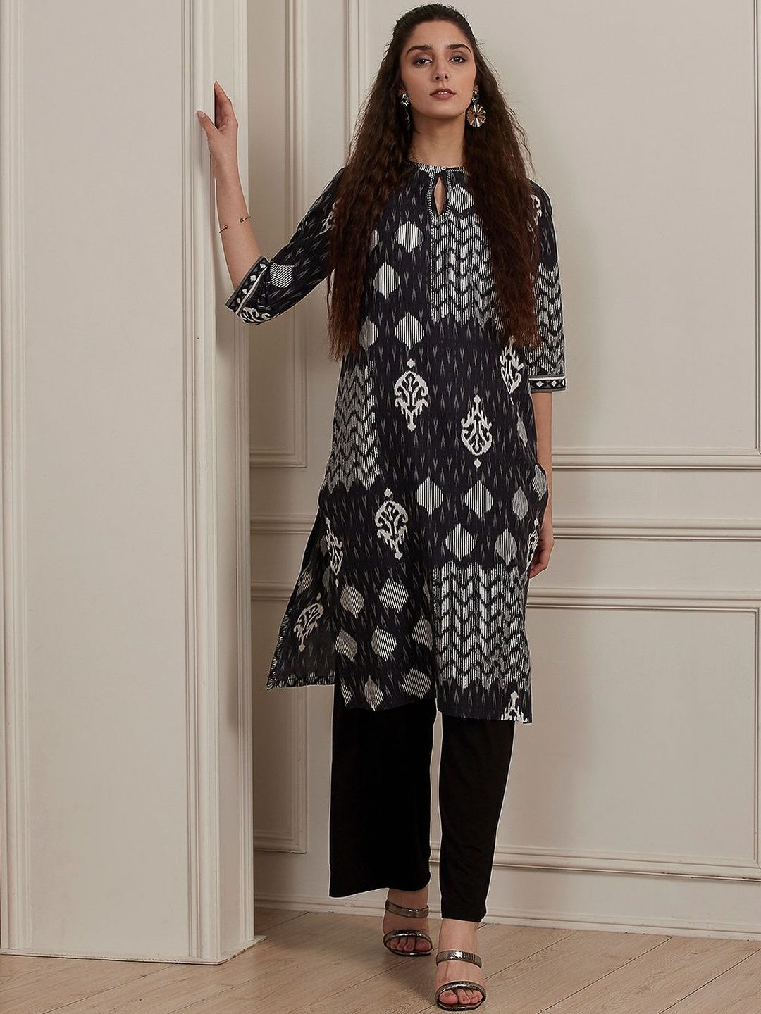 Biba Women Ethnic Motifs Embroidered Thread Work Kurta-picture-11
