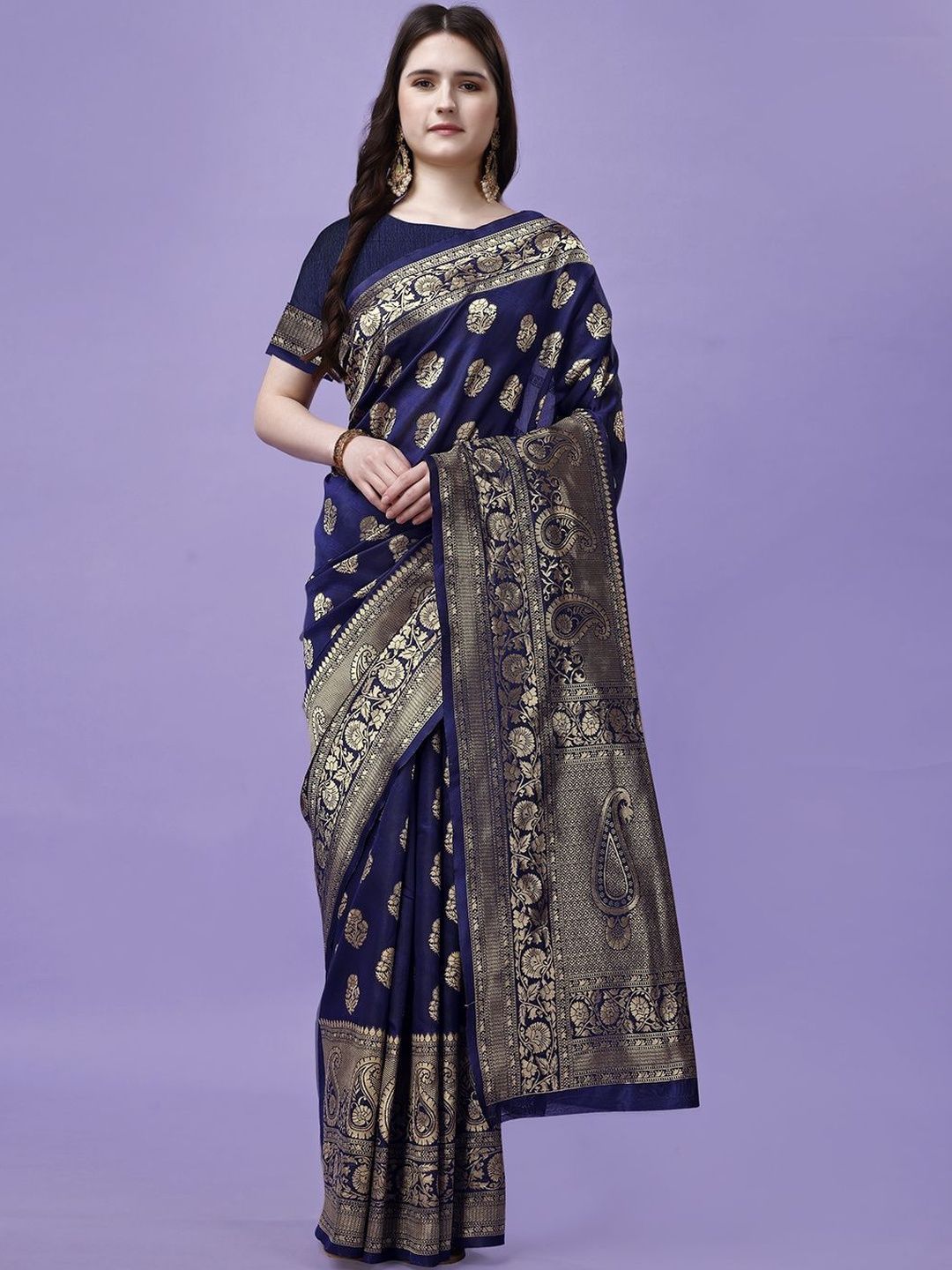 SZN Paisley Zari Art Silk Kanjeevaram Saree-picture-55
