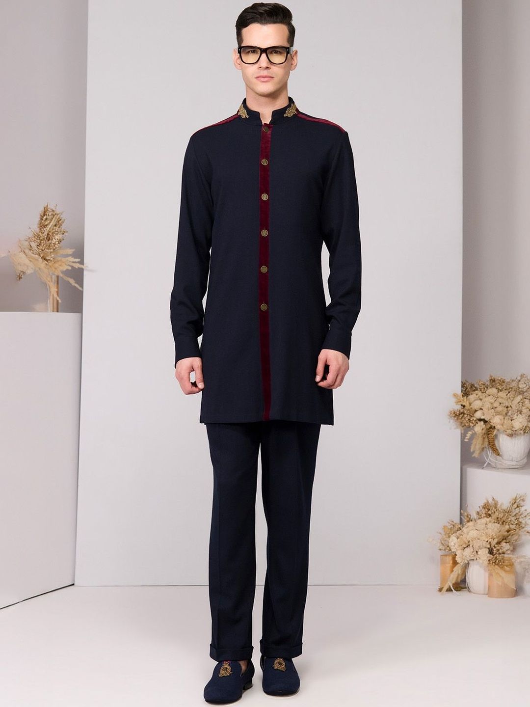 S&N by Shantnu Nikhil Men Mandarin Collar Kurta-picture-35