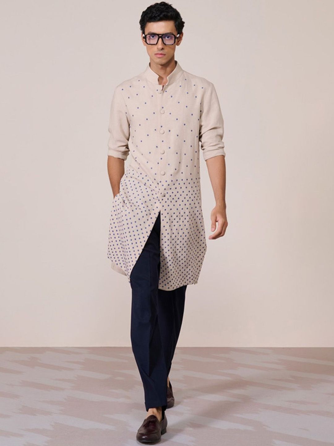 S&N by Shantnu Nikhil Men Thread Work Pathani Kurta-picture-57