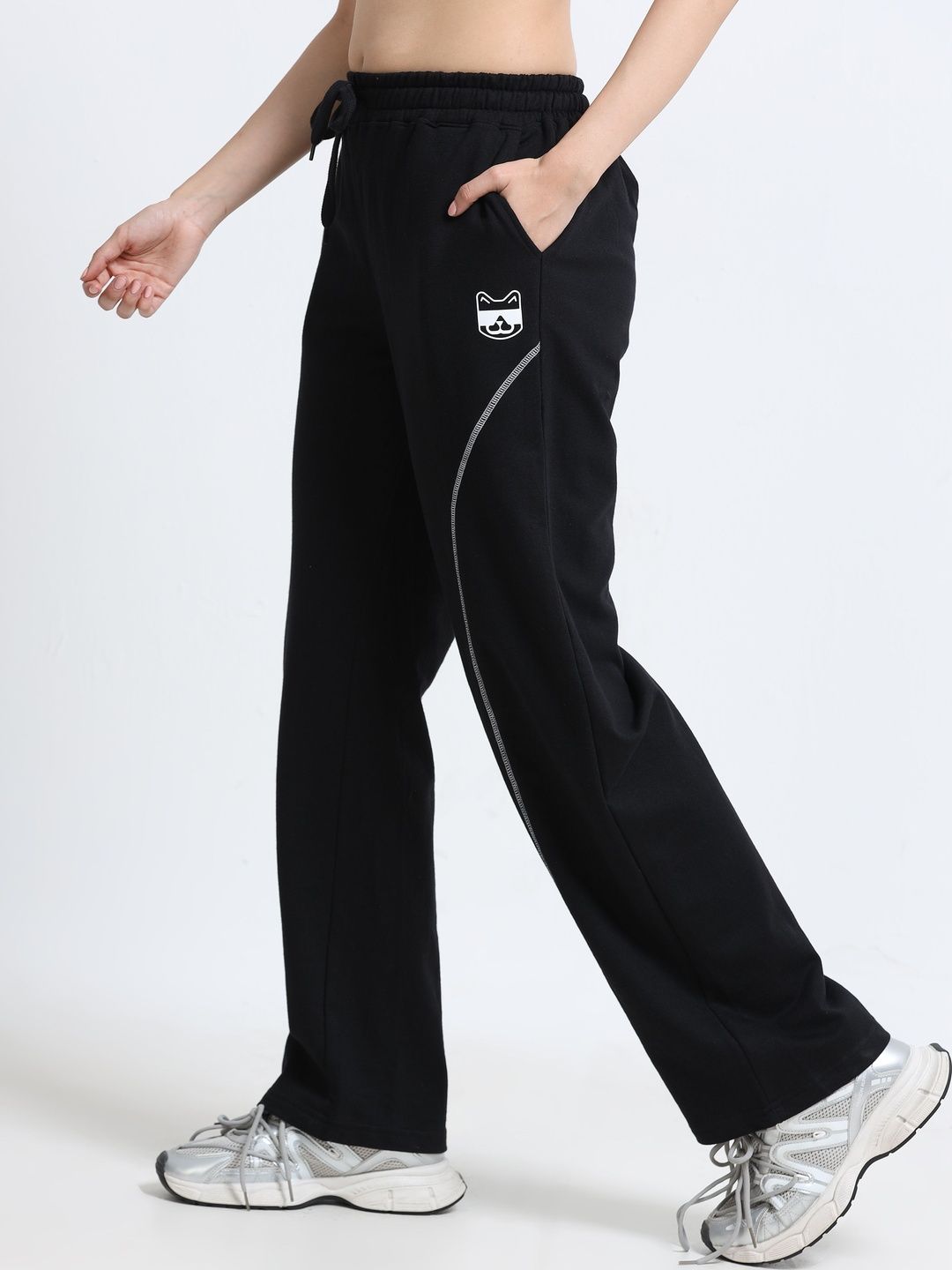 glitchez Women Relaxed Fit Graphic Print Training Track Pants-picture-36