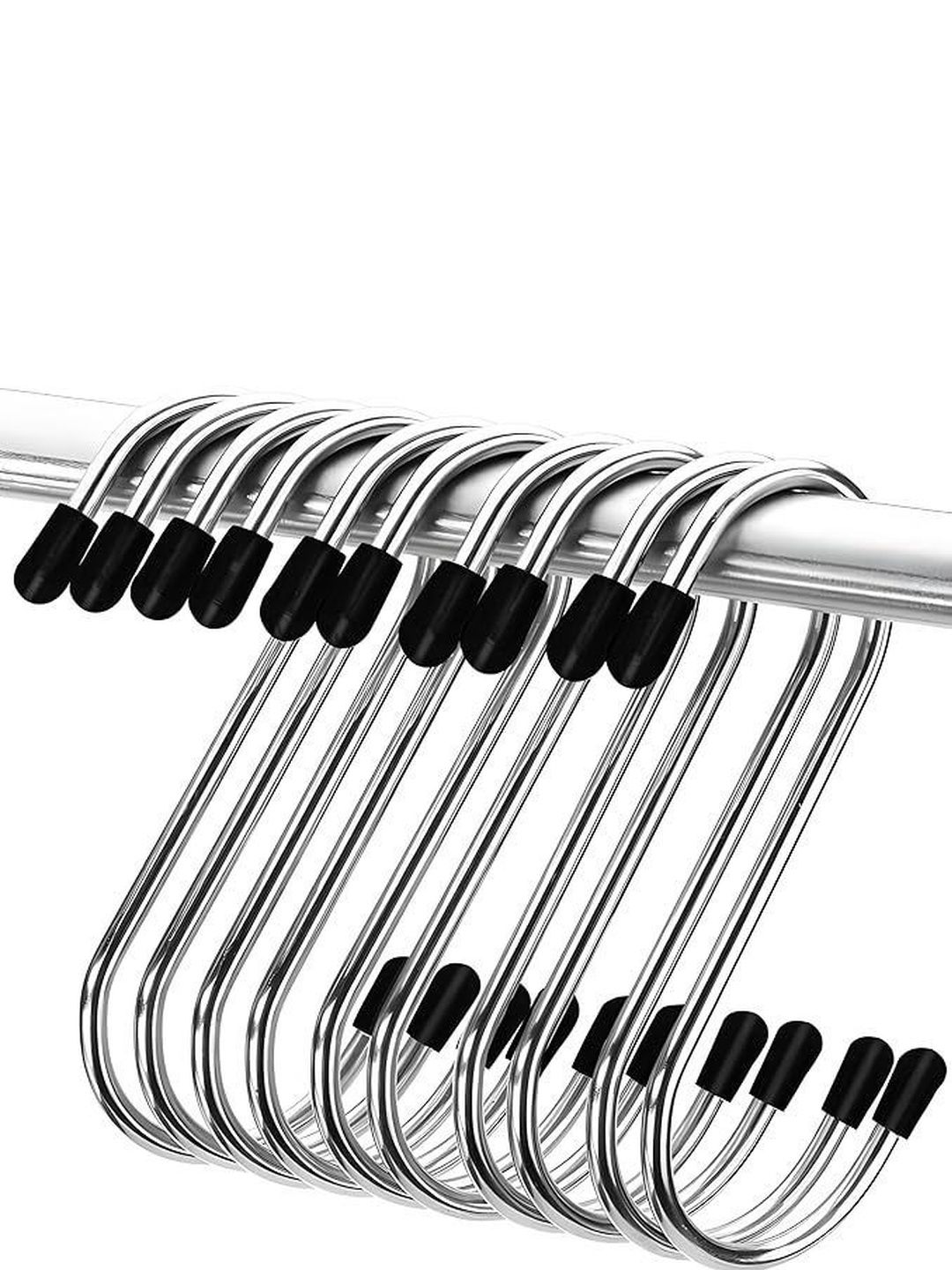 DeoDap Black S Shape Hanging Hooks-picture-12