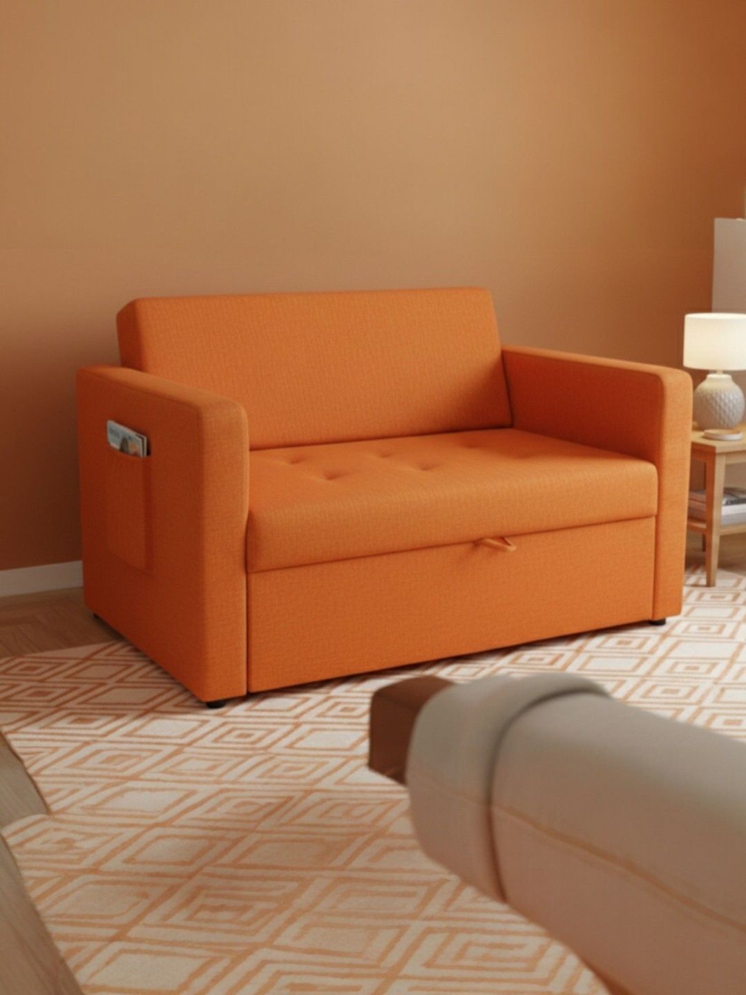 Solis Primus Comfort for all Orange Coloured Inflatable Sofa & Bed