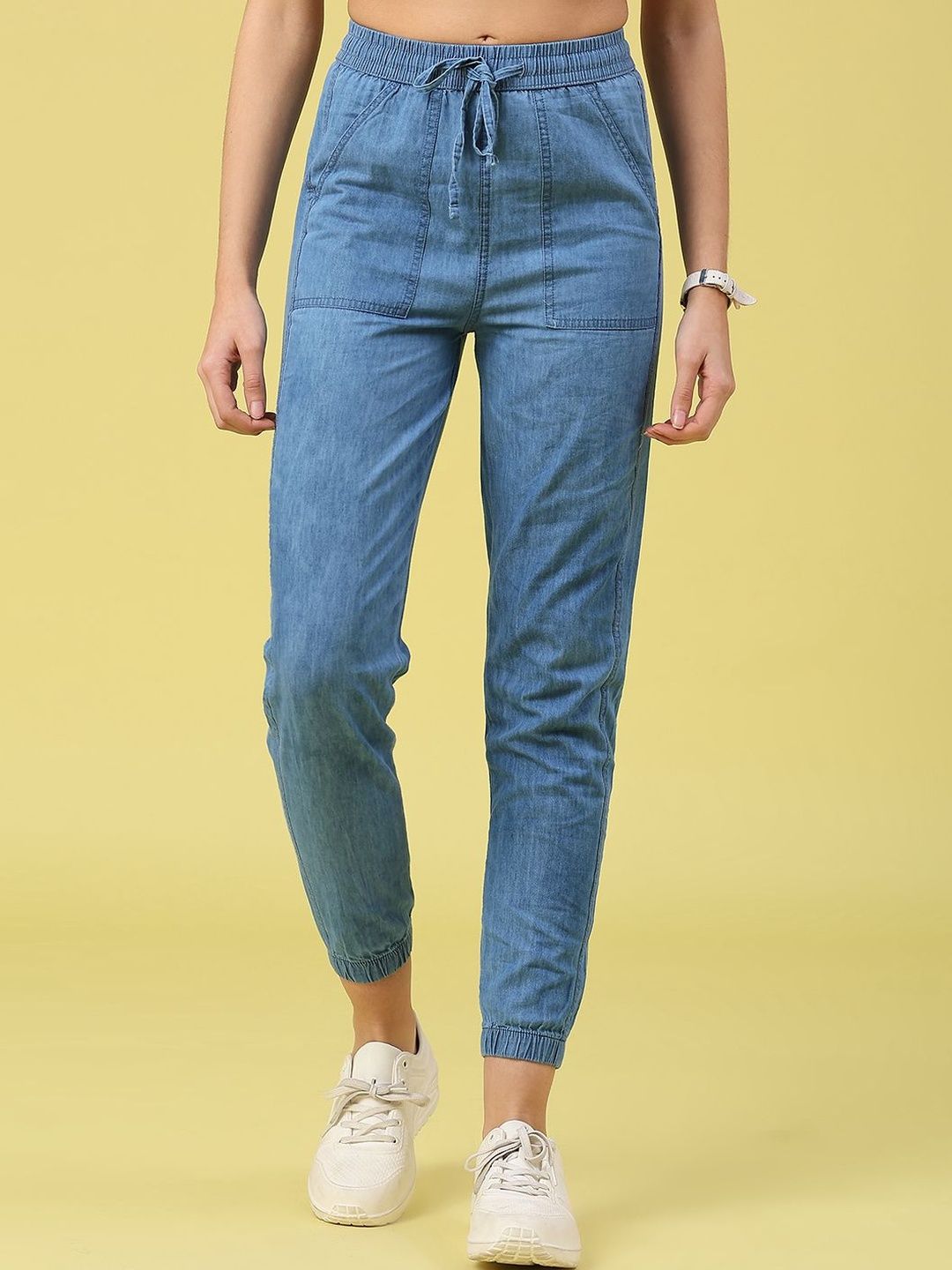 V-Mart Women Jogger Mid-Rise Jeans-image-3