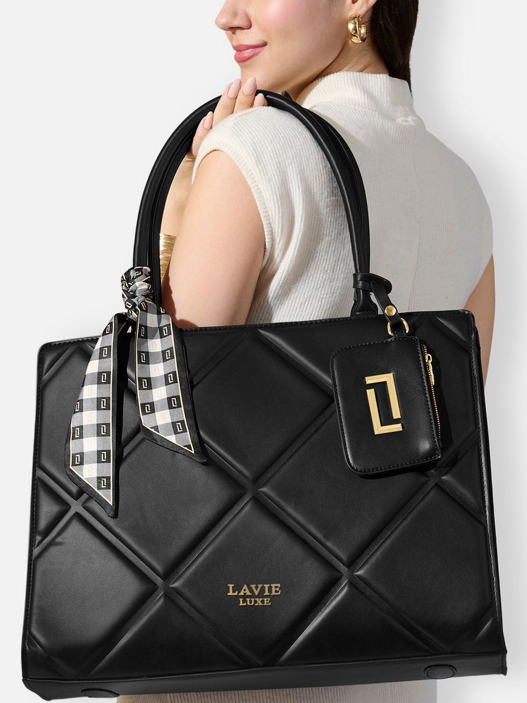 LAVIE LUXE Women Quare26 Extra Large 14 Inch Satchel Handbag-picture-12