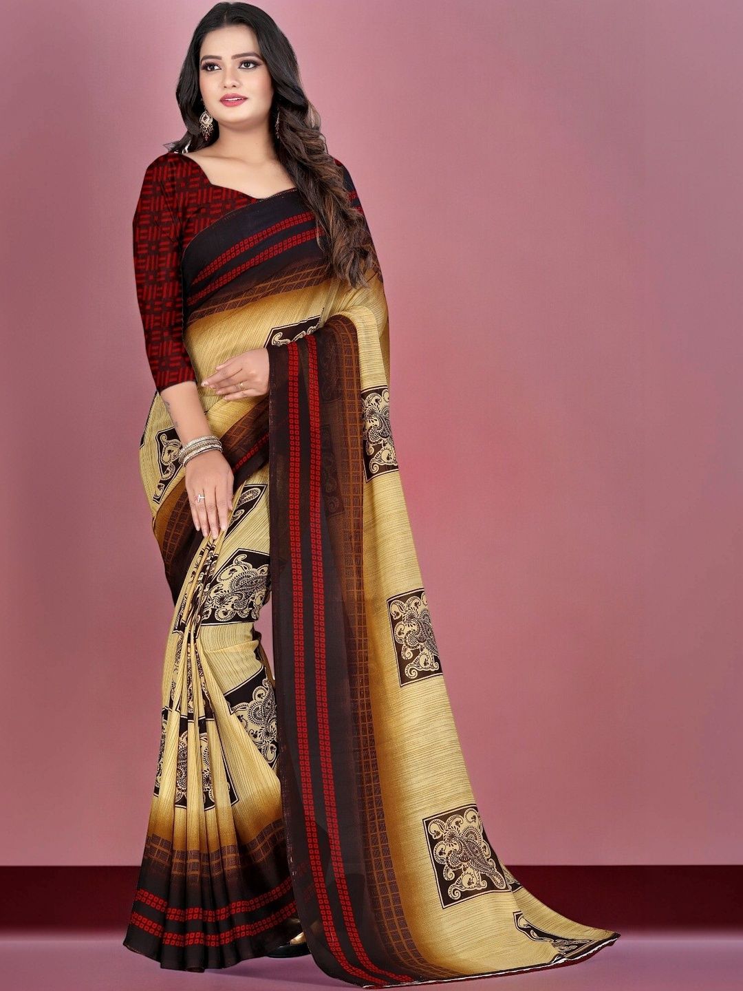 SZN Poly Georgette Saree-picture-25