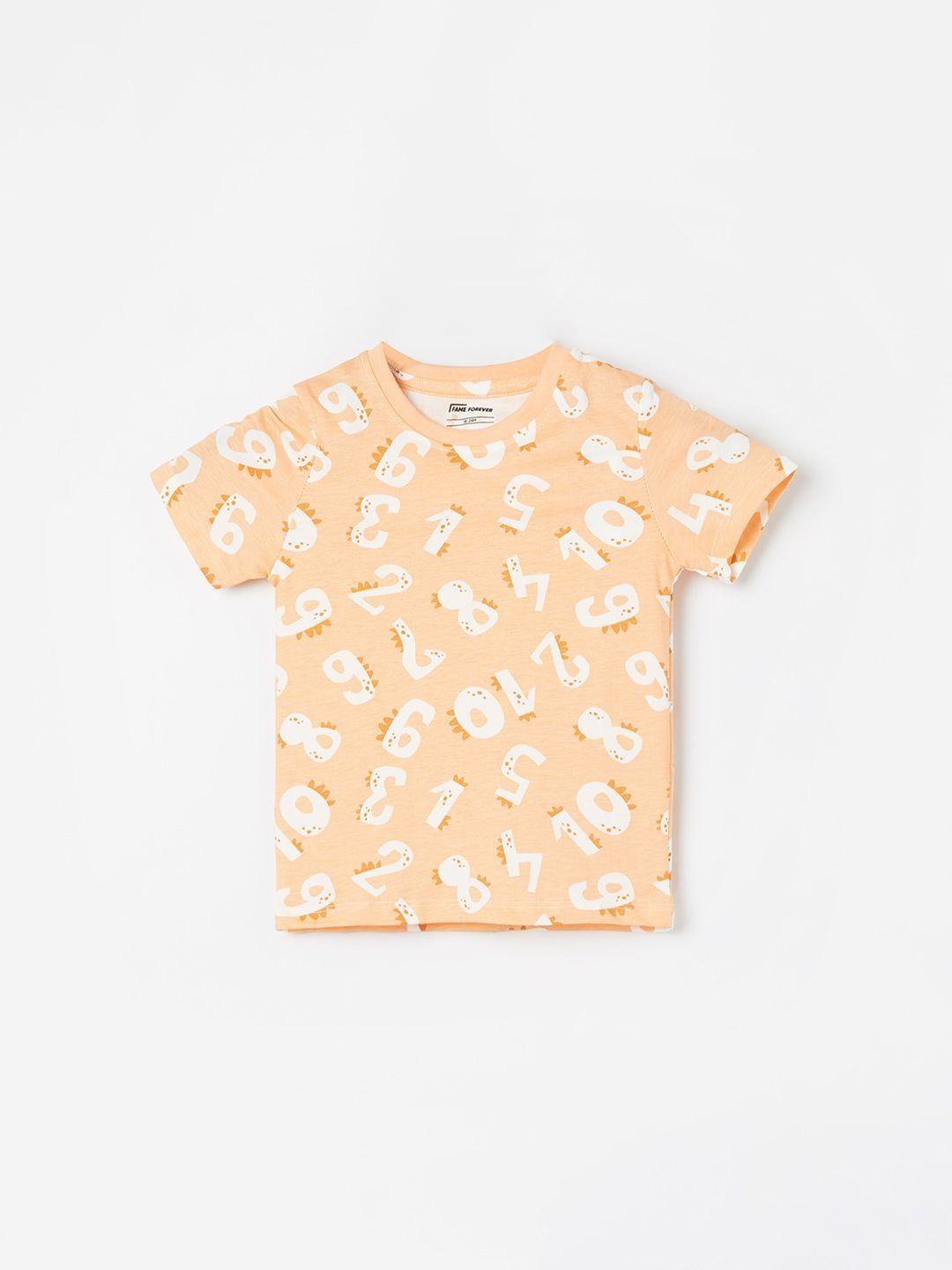 Fame Forever by Lifestyle Boys Peach Cotton Tshirts-image-3