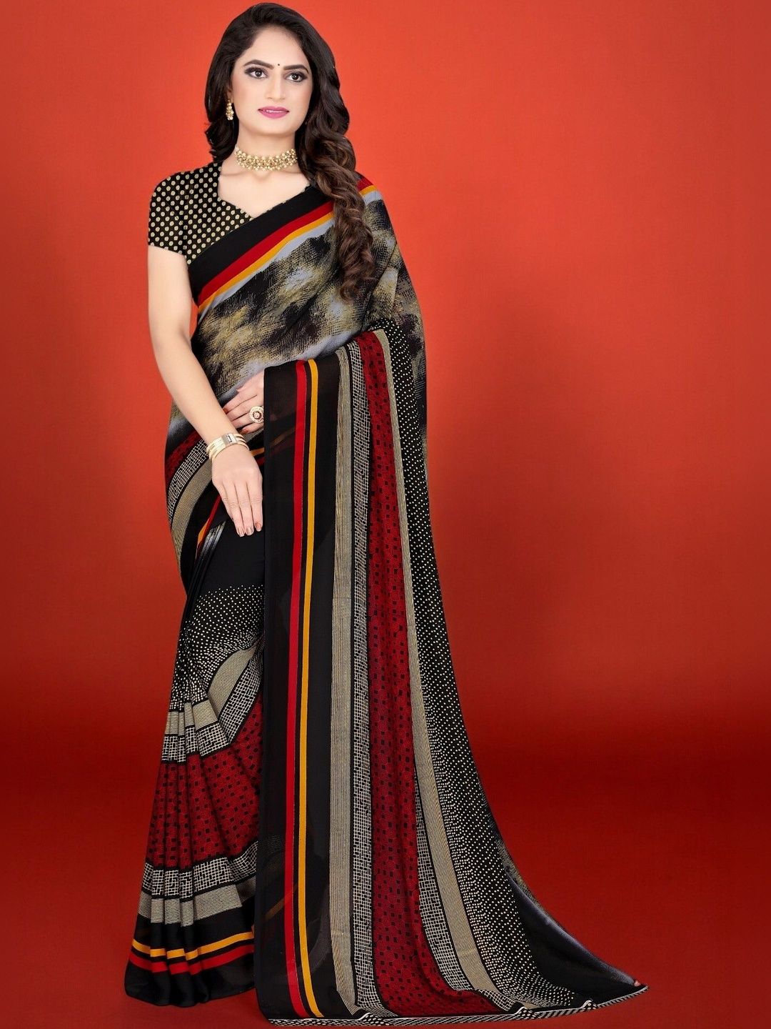SZN Poly Georgette Saree-picture-15