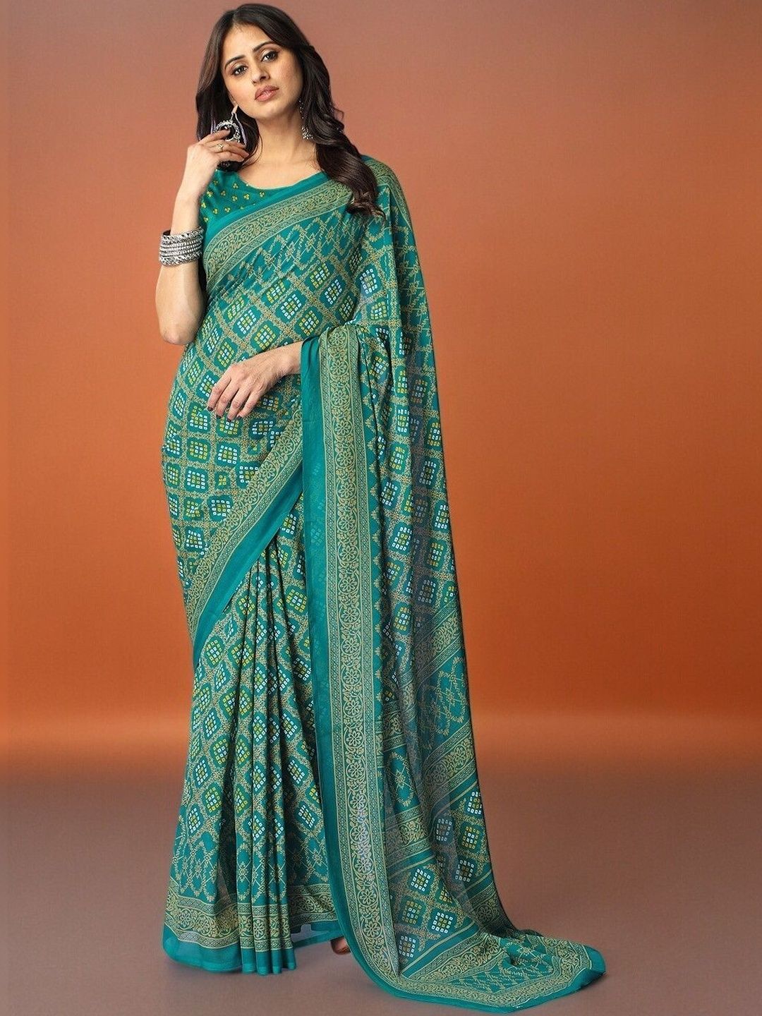SZN Poly Georgette Saree-picture-14