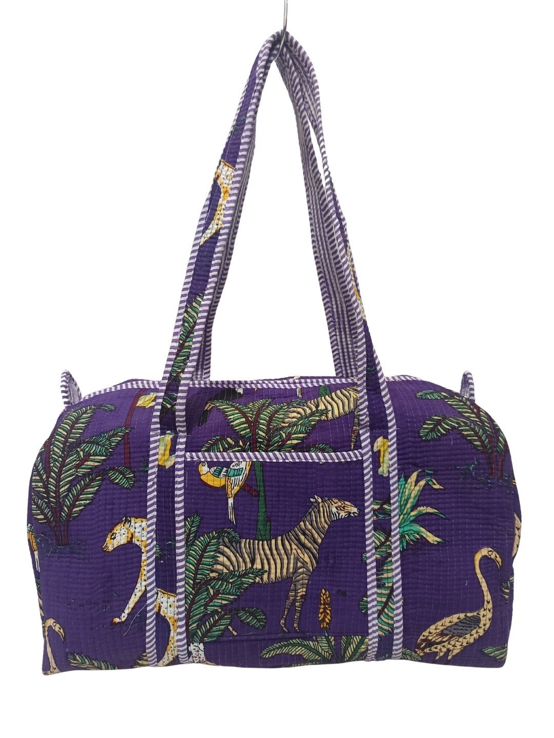 Art World Printed Cotton Quilted Duffel Bag-picture-22