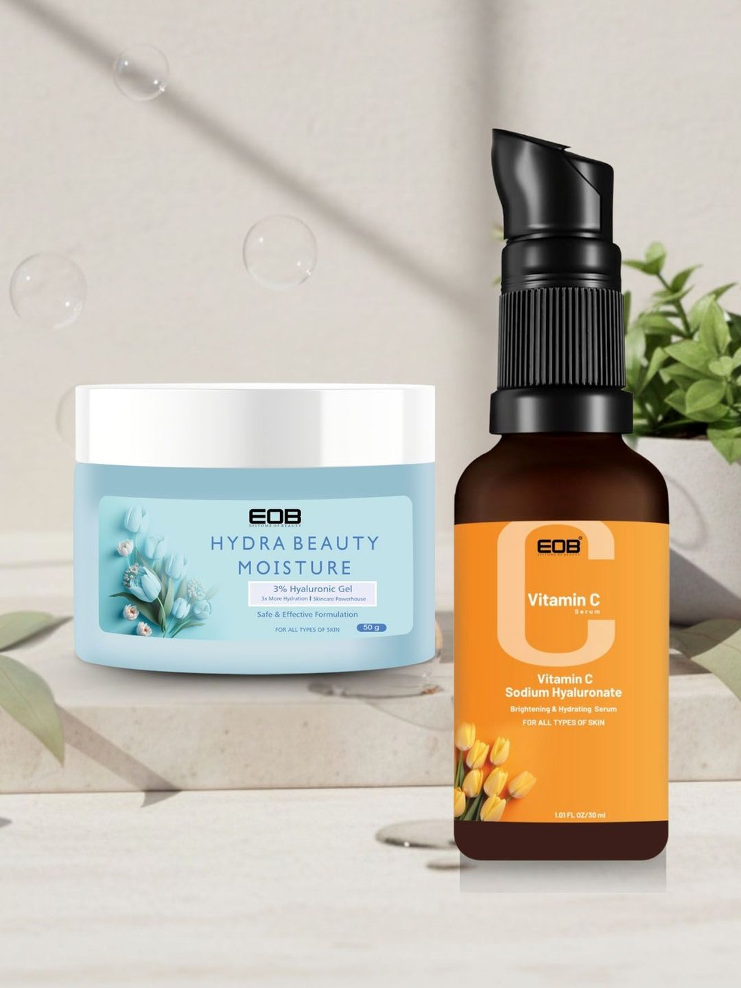 EOB Set Of Hydra Beauty Moisturizer Gel - 50 g & Vitamin C Face Serum - 30 ml-image-37