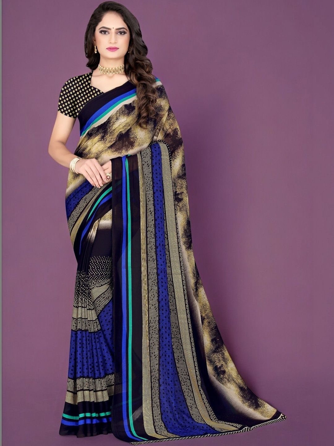 SZN Poly Georgette Saree-picture-28