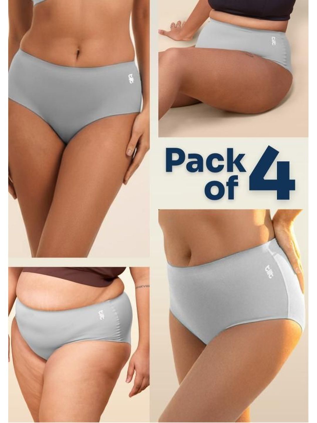 Tilt Women Anti Microbial Seamless Basic Briefs-image-48