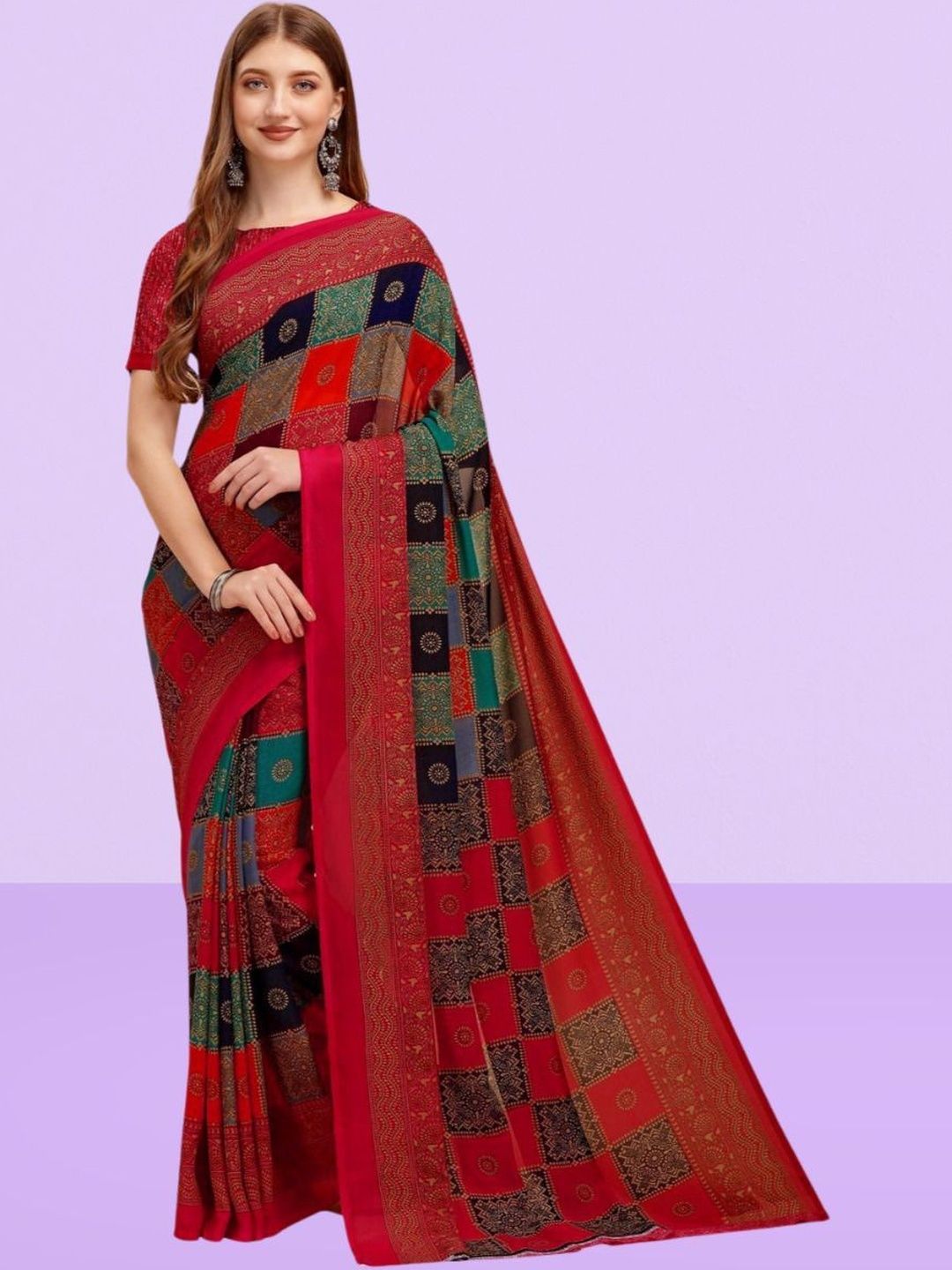 SZN Poly Georgette Saree-picture-10