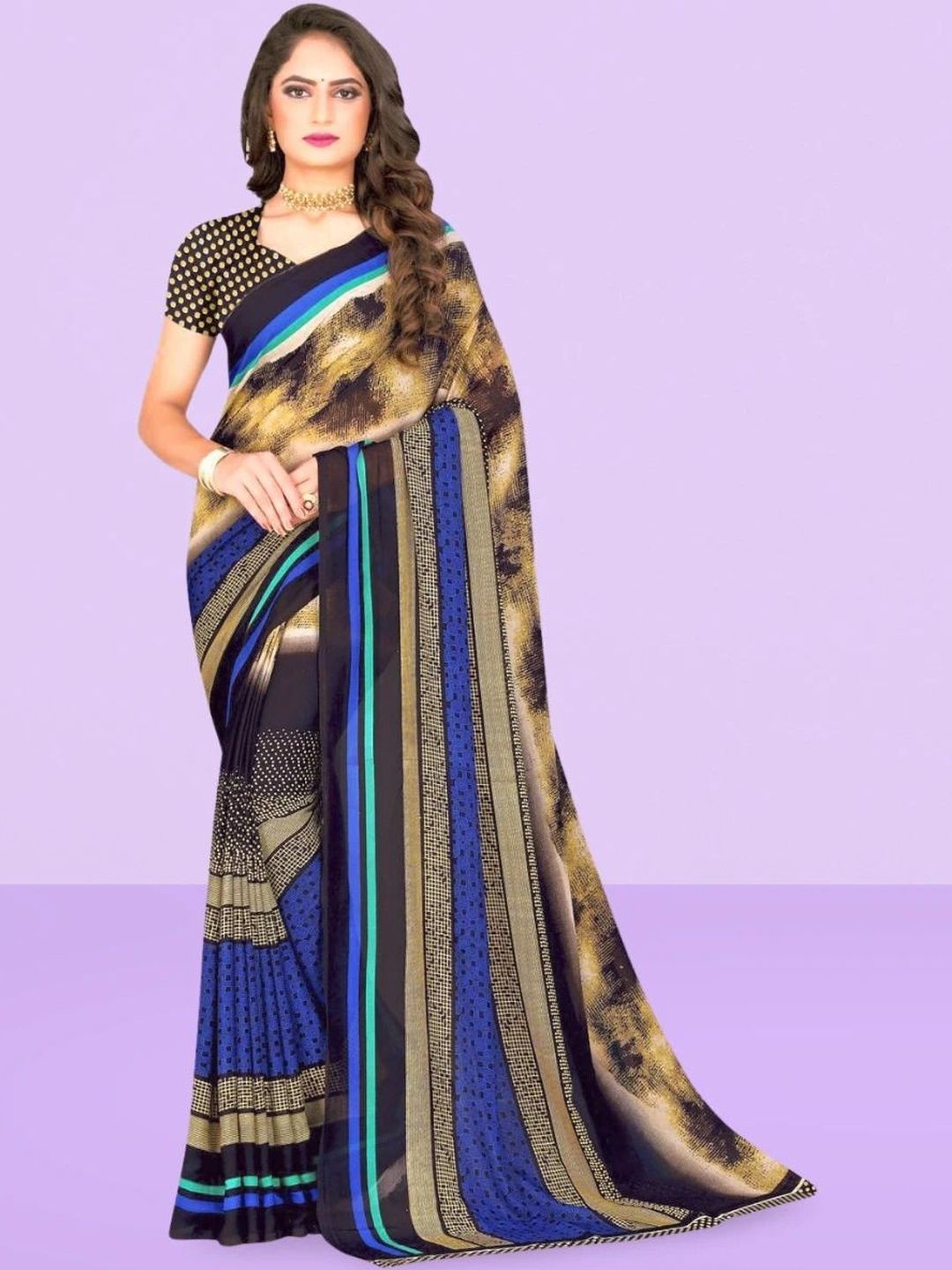 SZN Poly Georgette Saree-picture-27