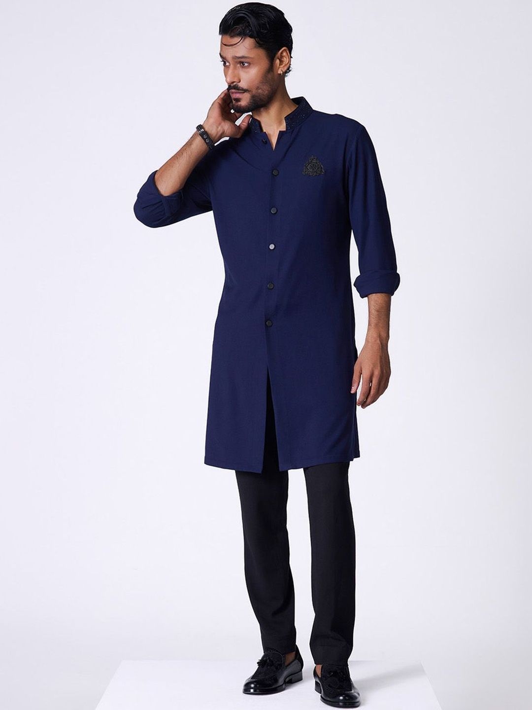 S&N by Shantnu Nikhil Men Thread Work Pathani Kurta-picture-19