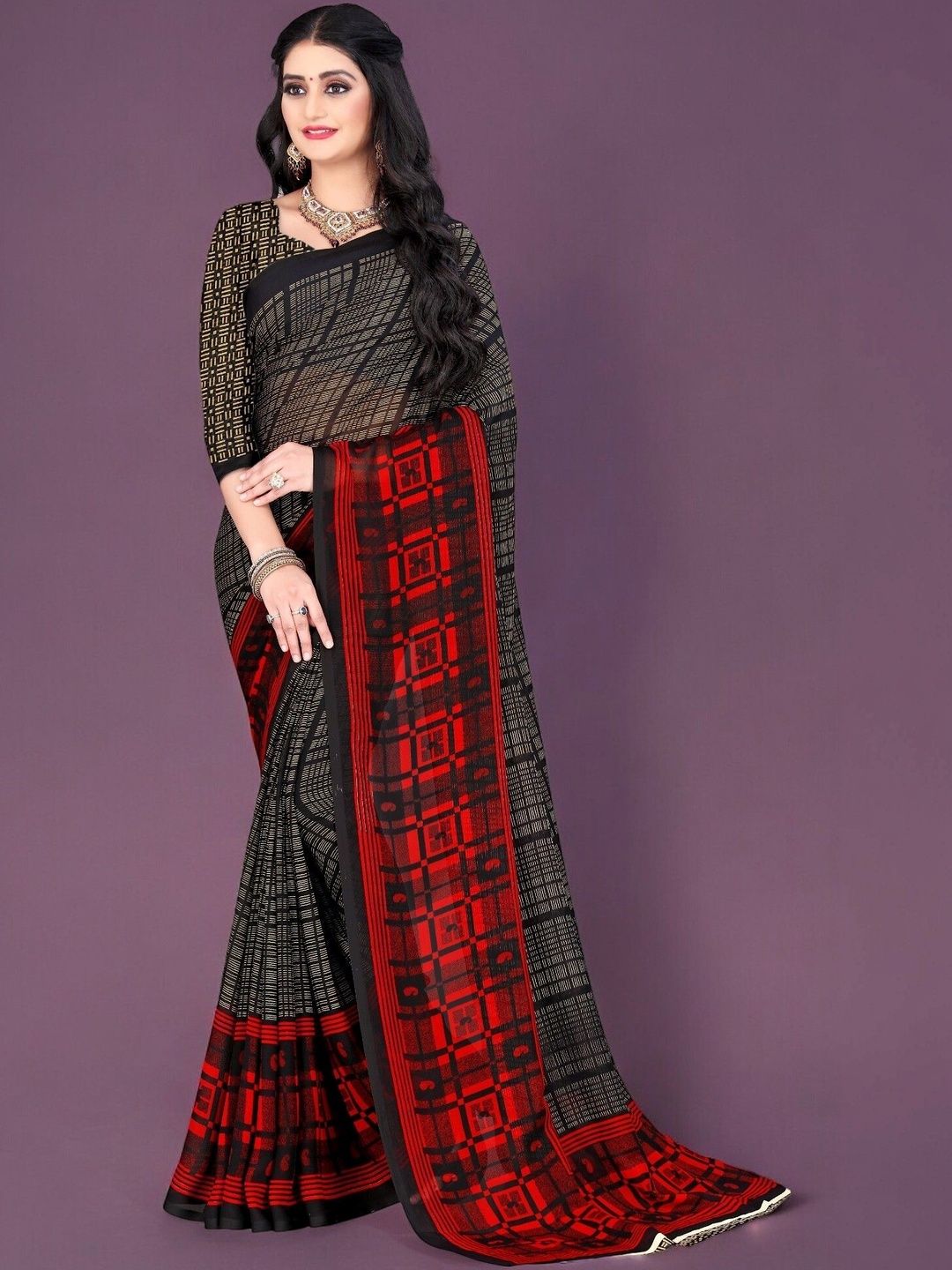SZN Poly Georgette Saree-picture-19