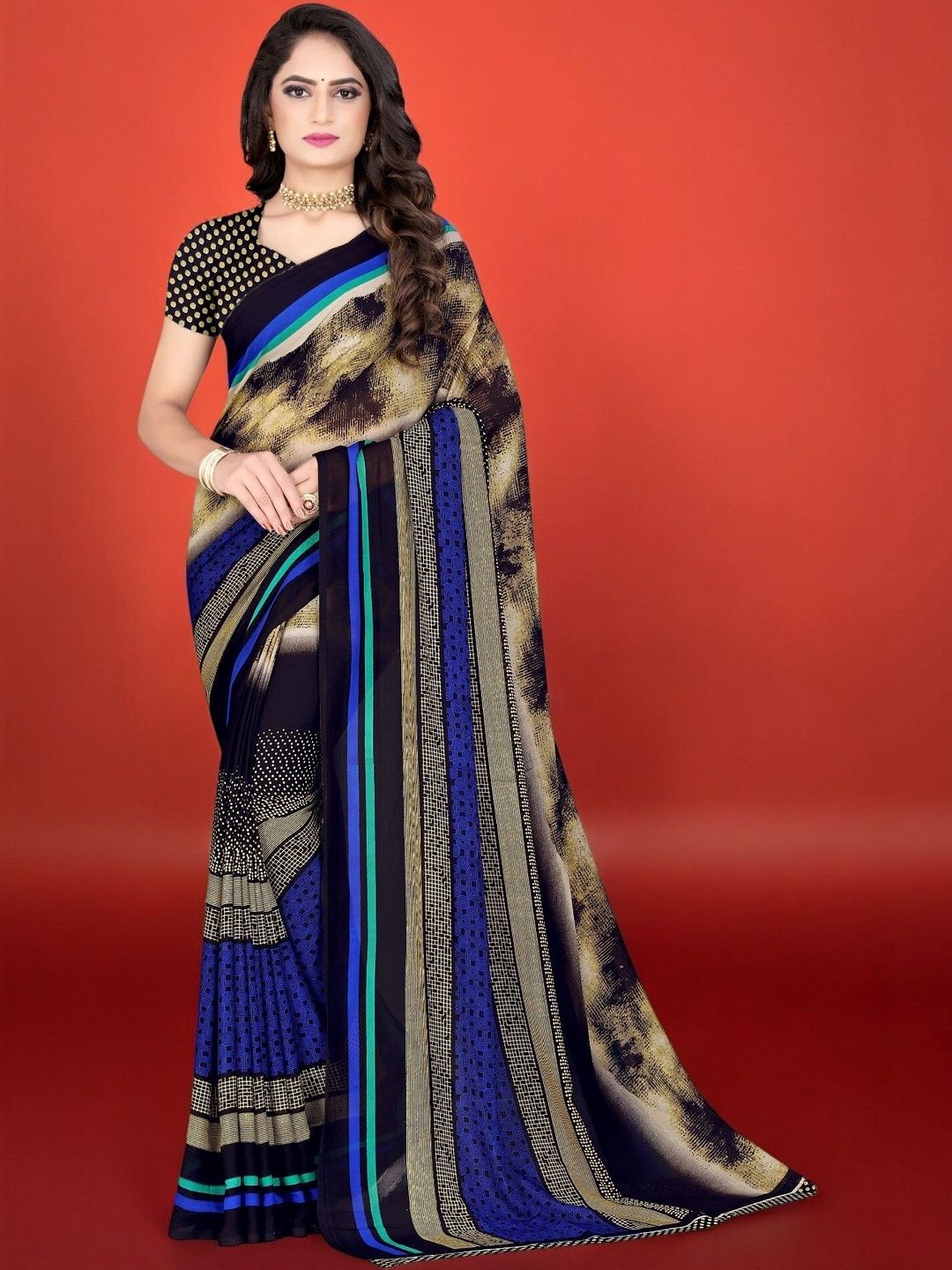 SZN Poly Georgette Saree-picture-29