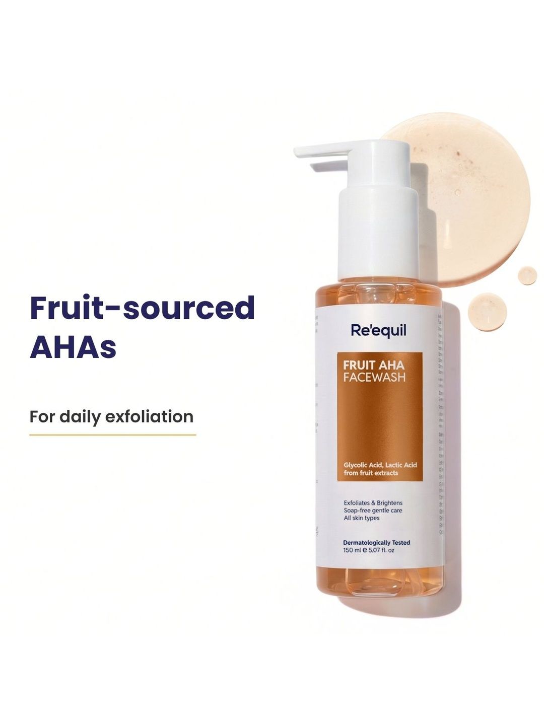 Reequil Fruit AHA Face Wash With Glycolic Acid - 150 ml