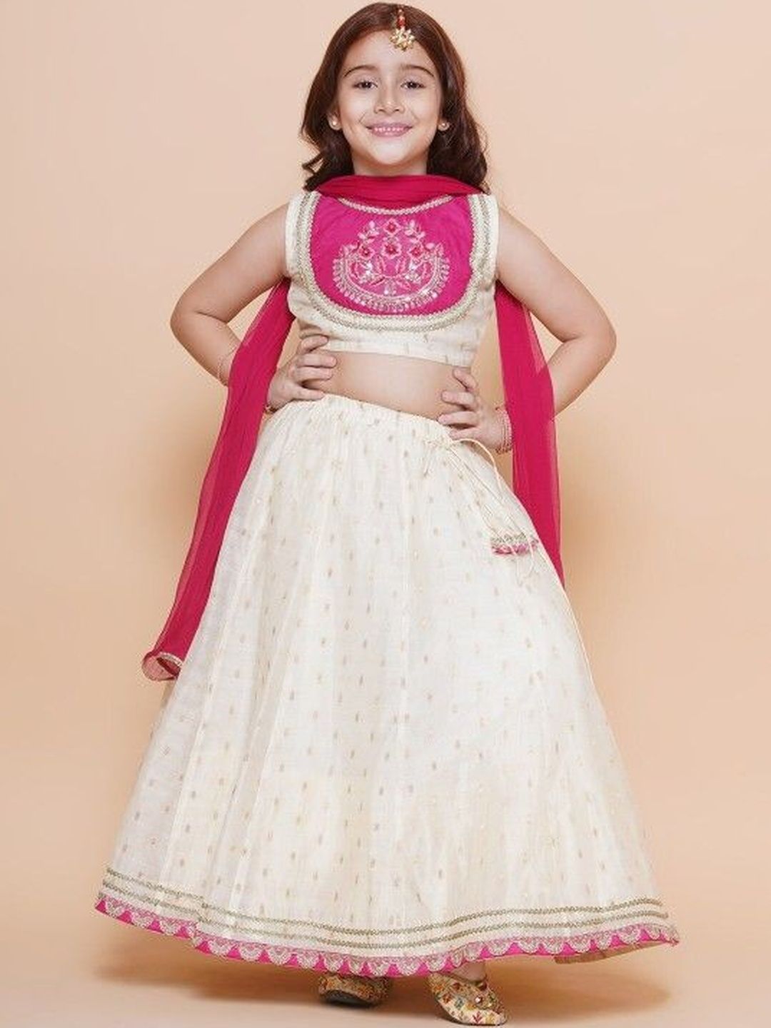 KATRODIYA ENTERPRISE Girls Embroidered Semi-Stitched Lehenga & Blouse With Dupatta-picture-31