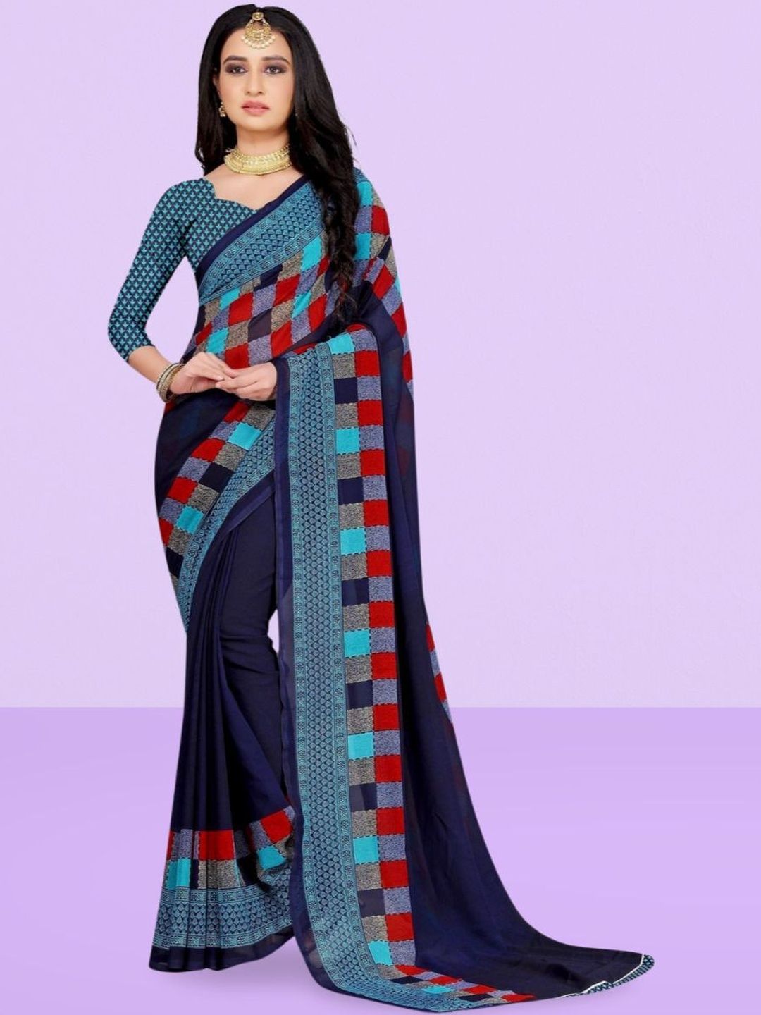 SZN Poly Georgette Saree-picture-13