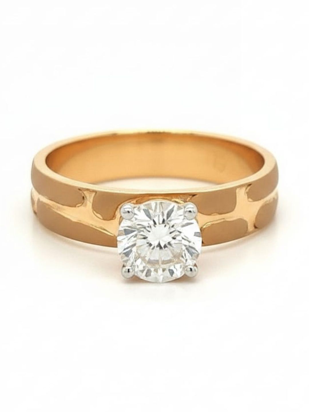 SHAIVA 18Kt Gold Ring With 0.71 Ct Natural Diamond - 4.468g-picture-41