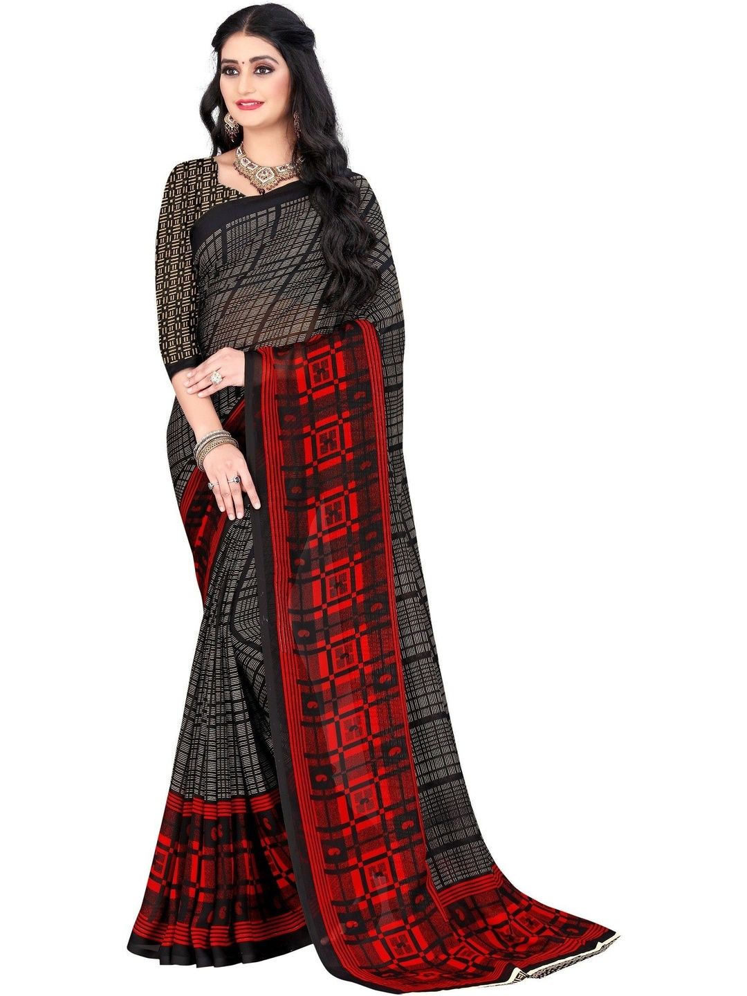 SZN Poly Georgette Saree-picture-19