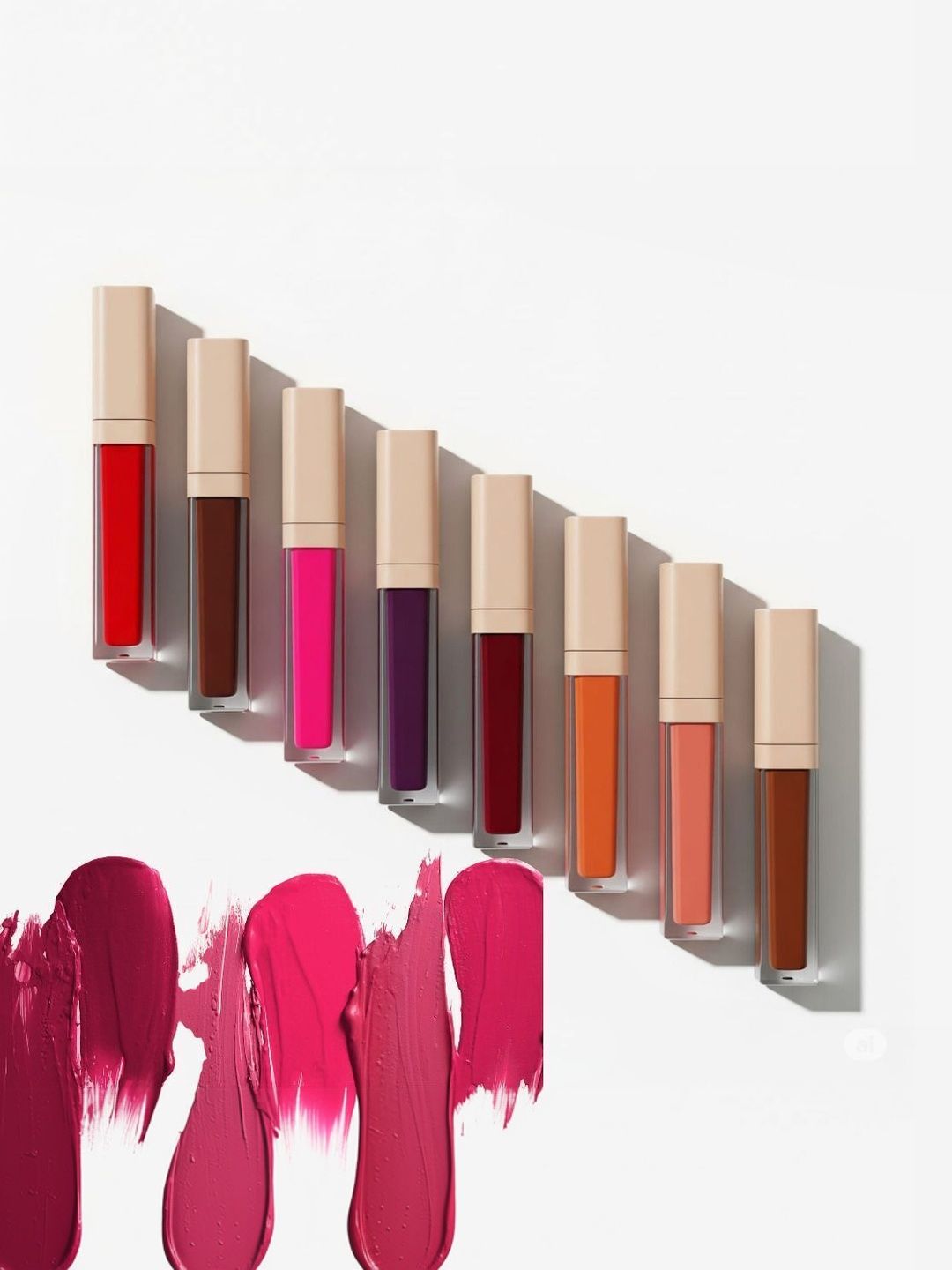 Plessis Set Of 8 Transfer Proof Matte Finish Liquid Lipstick - 1.5ml Each - Red - Nude