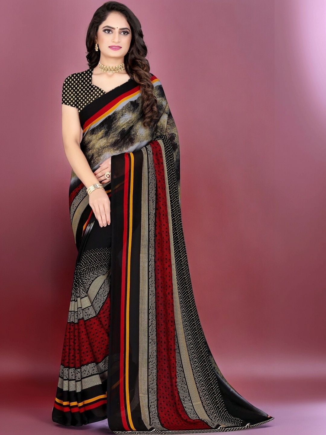SZN Poly Georgette Saree-picture-29