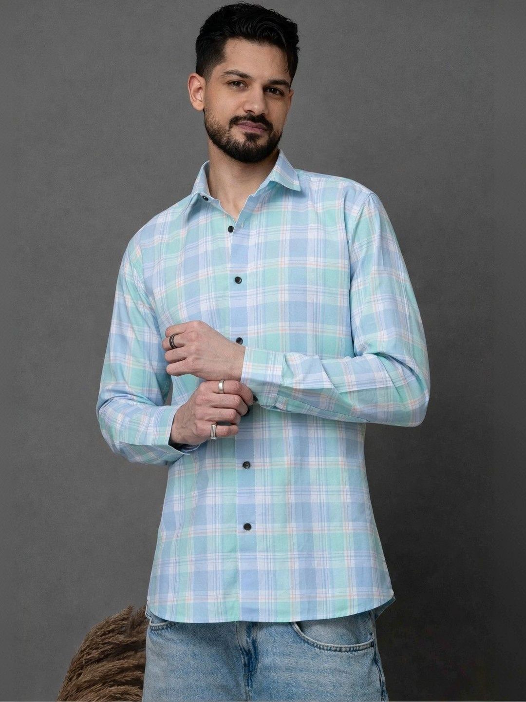 Foomer Men Classic Checked Casual Shirt-picture-35