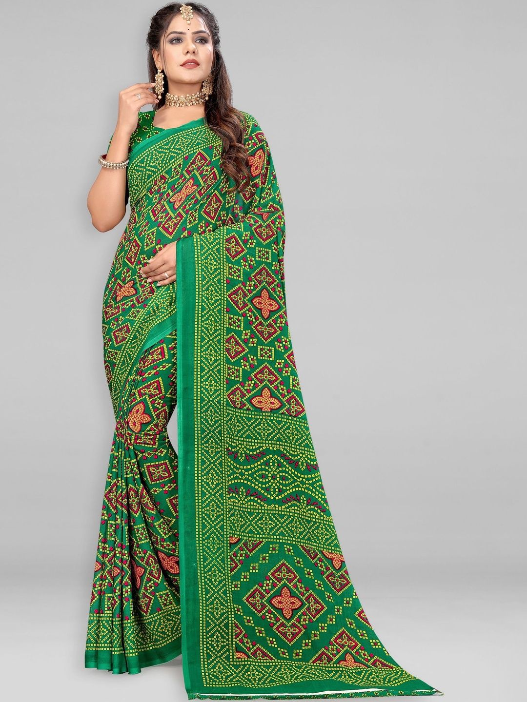 SZN Bandhani Poly Georgette Saree-picture-25