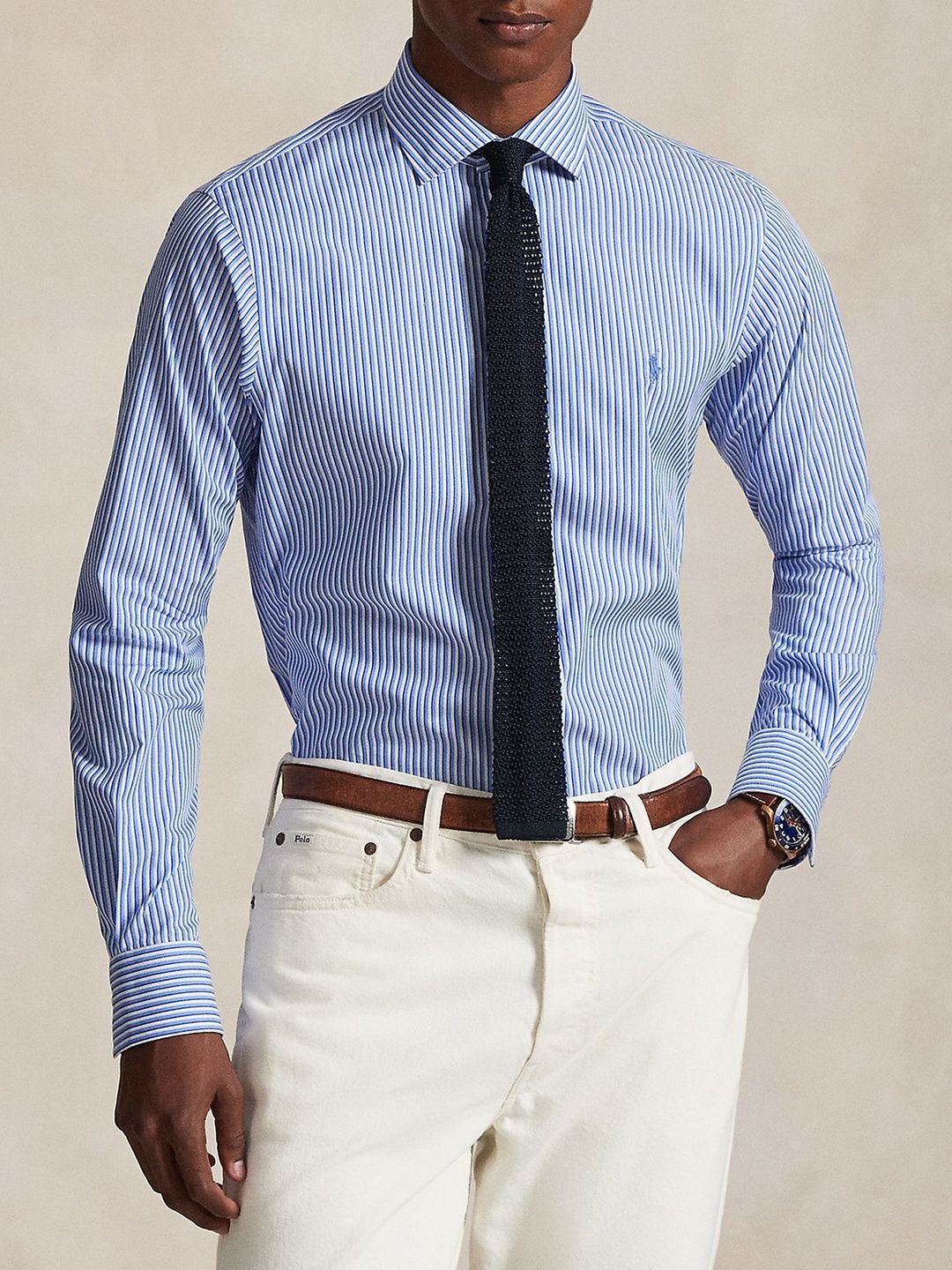 Polo Ralph Lauren Striped Pure Cotton Spread Collar Custom Fit Shirt-picture-42