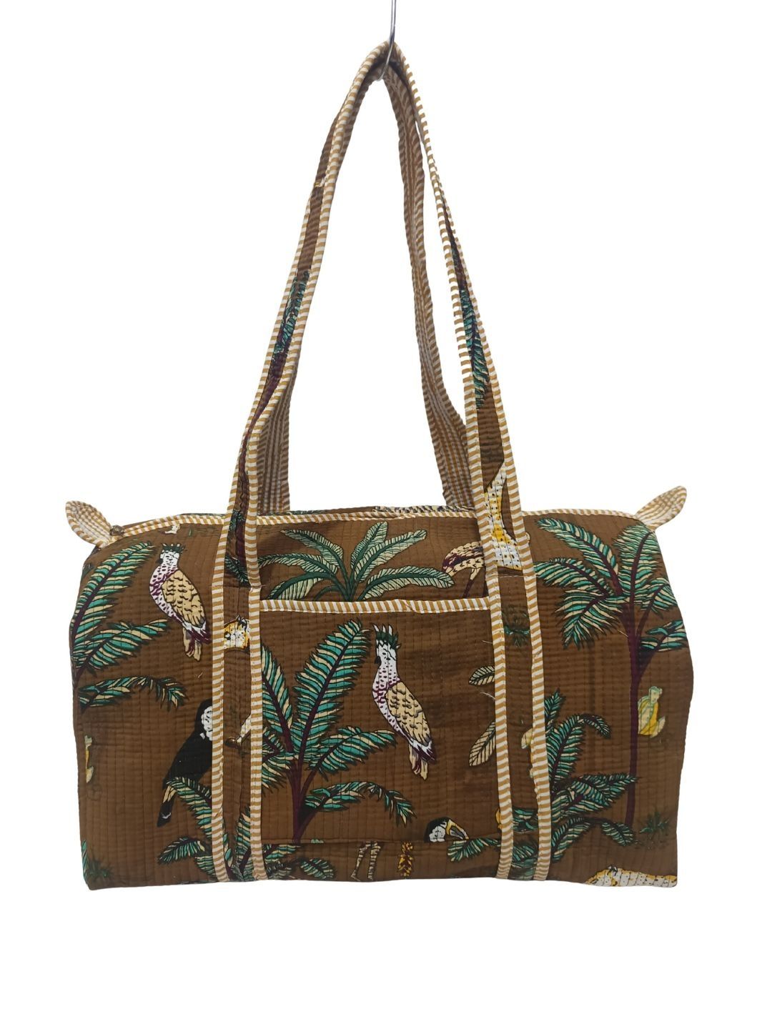 Art World Printed Cotton Quilted Duffel Bag-picture-15