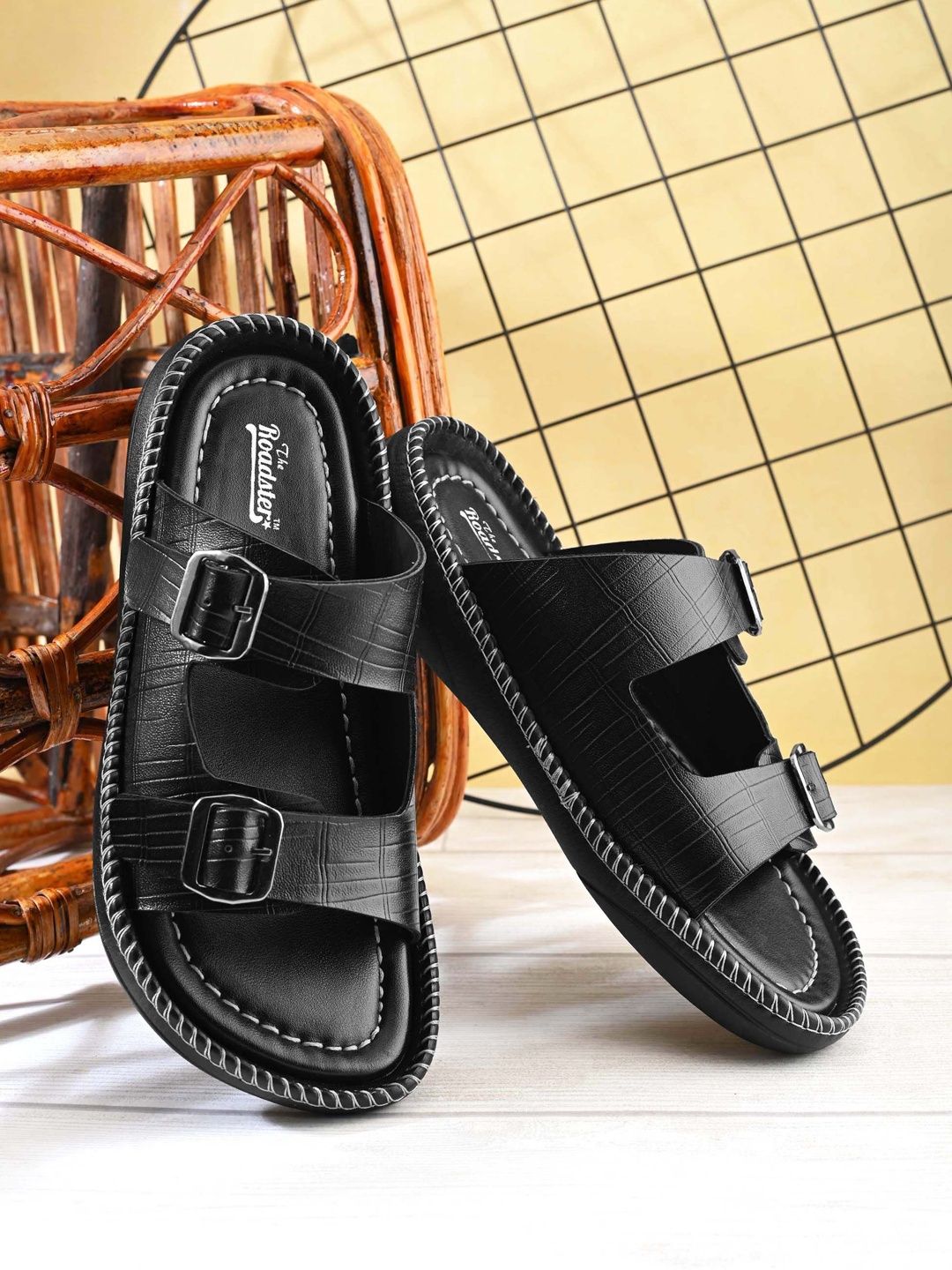 The Roadster Lifestyle Co Men Double Strap Open Comfort Sandals-picture-12