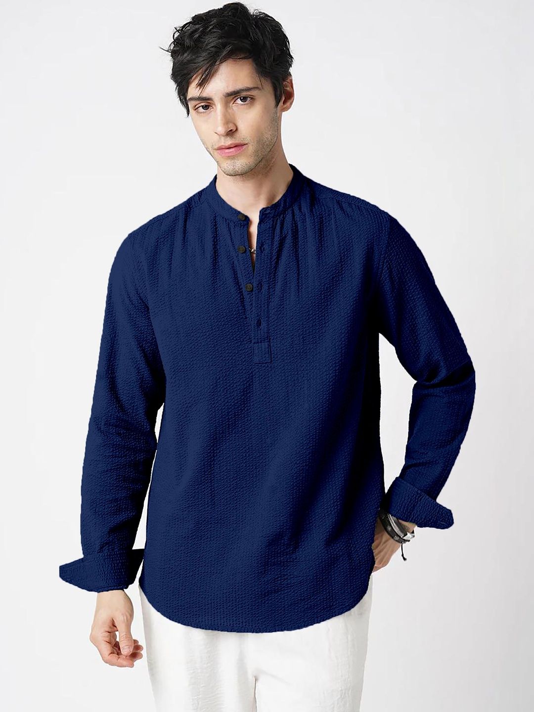 COMBRAIDED Men Thread Work Kurta