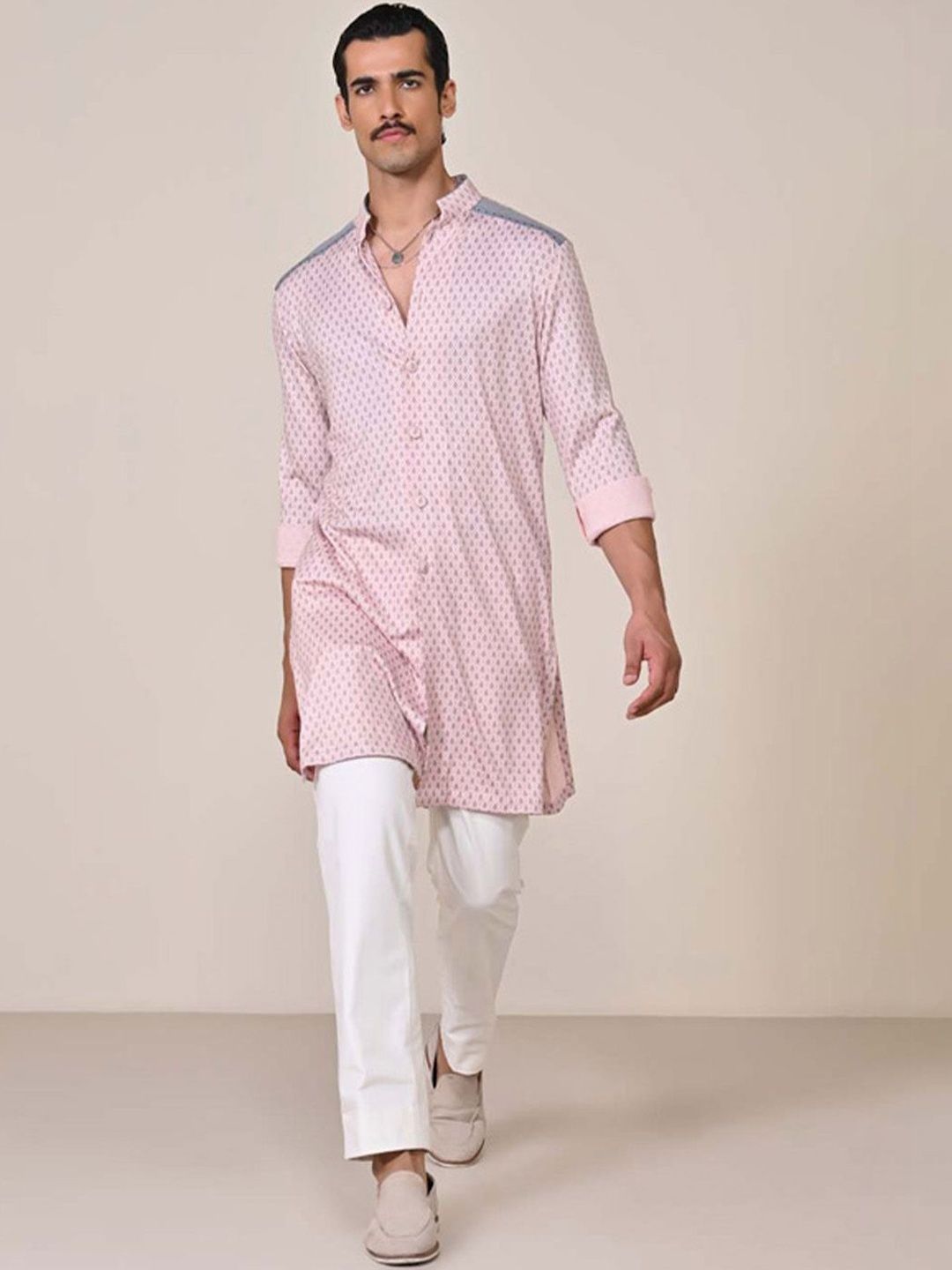 S&N by Shantnu Nikhil Men Sequinned Pathani Kurta-picture-52