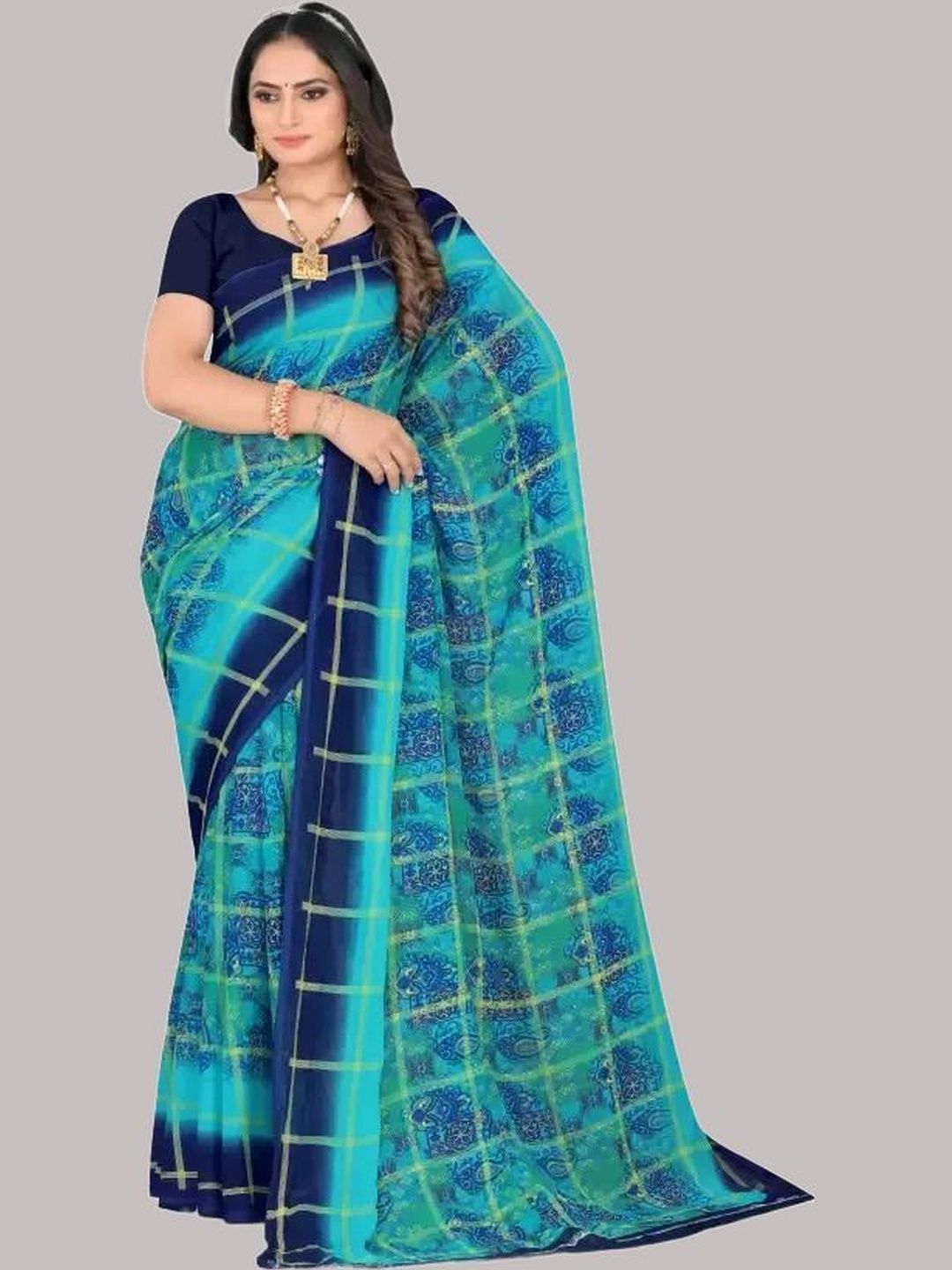 SZN Paisley Poly Georgette Designer Saree-picture-38