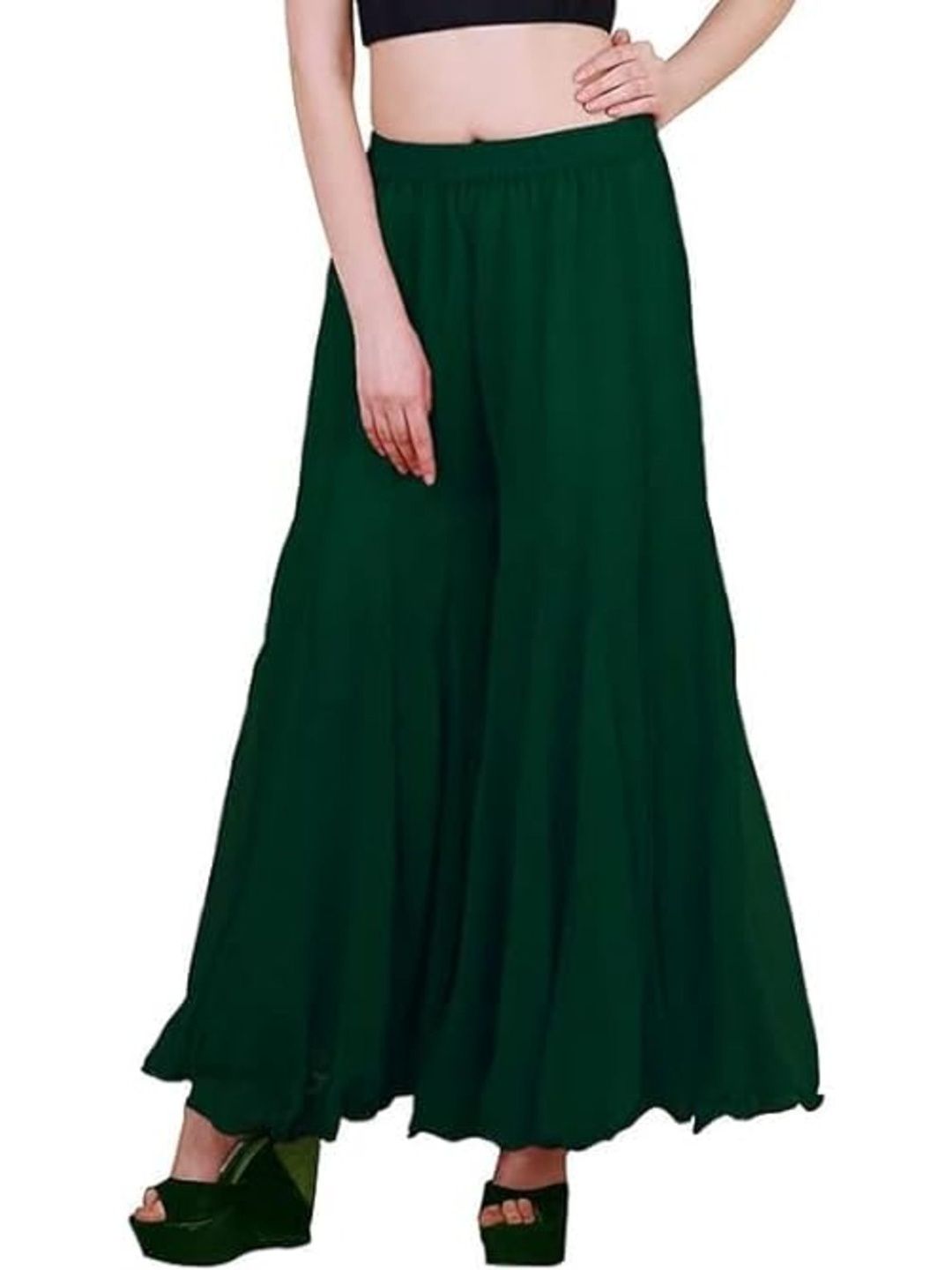 AFFLEON Women 2 Flared Georgette Ethnic Palazzos-picture-40