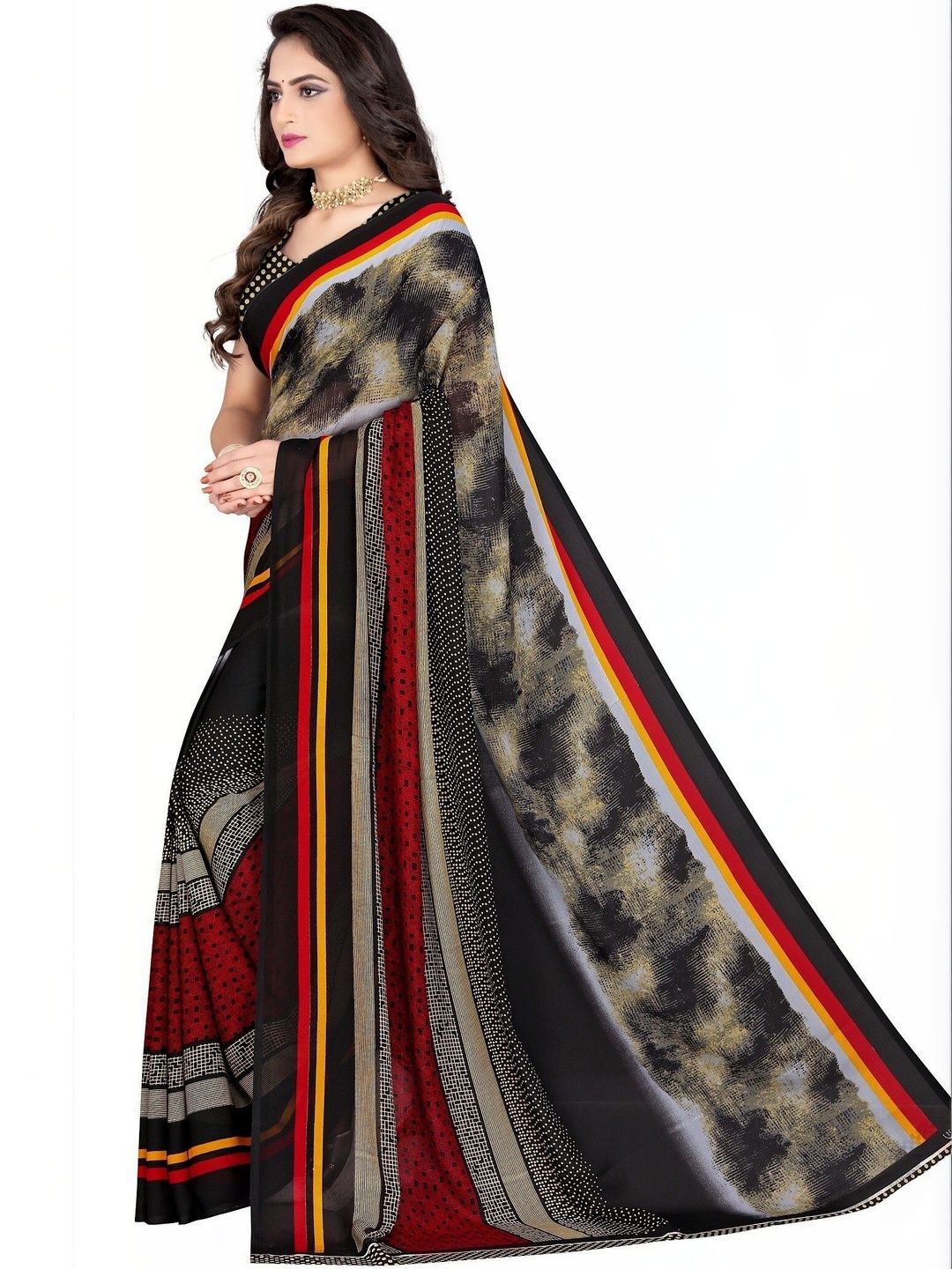 SZN Poly Georgette Saree-picture-23