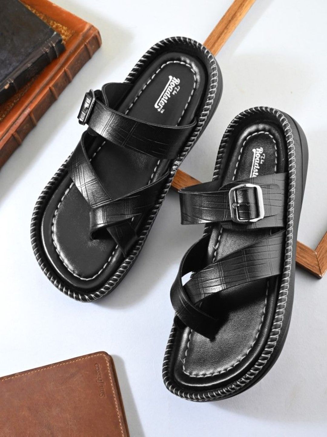 The Roadster Lifestyle Co Men One Toe Multistrap Comfort Sandals-picture-52
